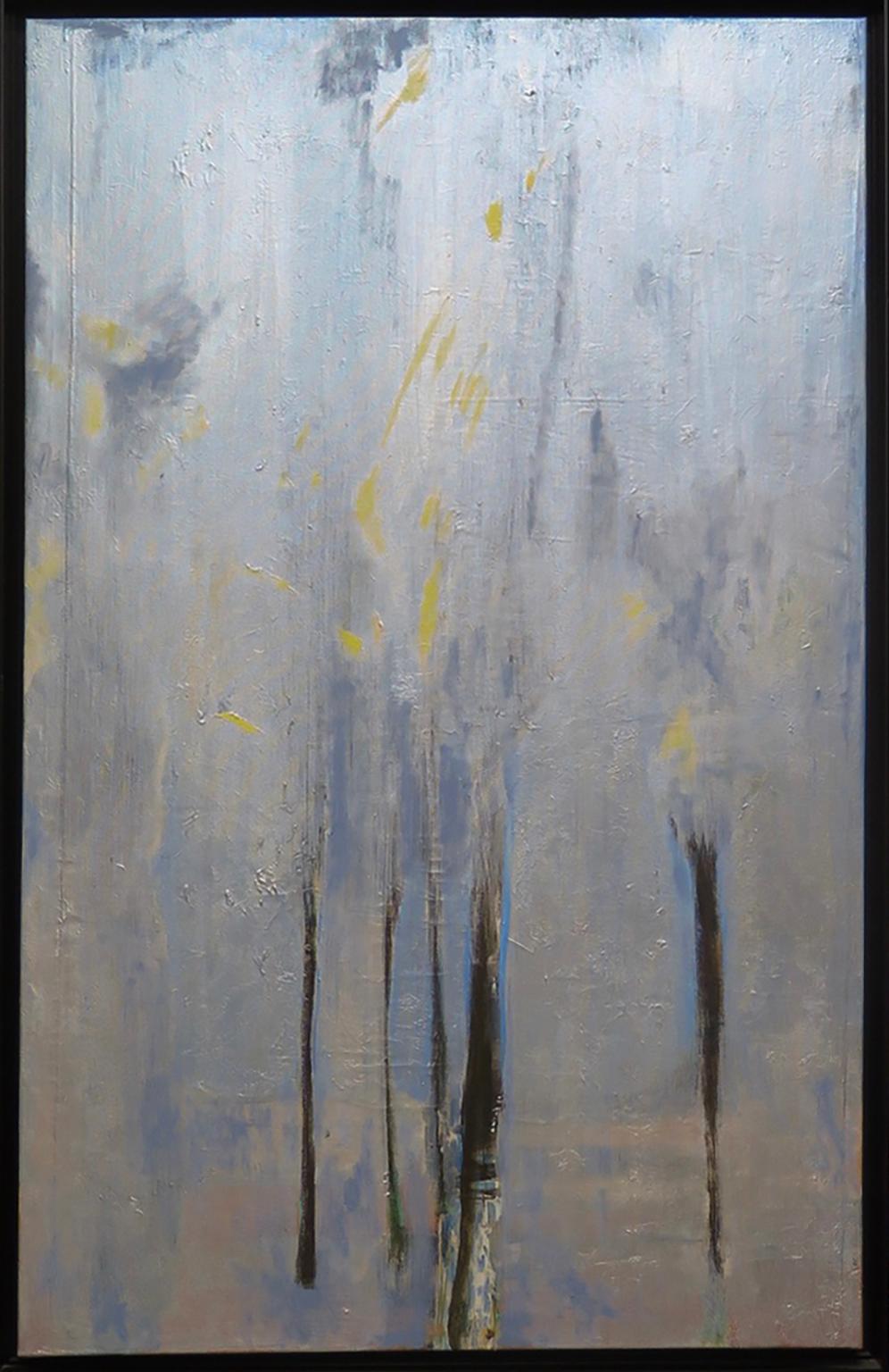 Antonio Ugarte Abstract Painting - Pearly Mist  60 X 38