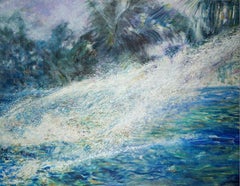 Tropical Splash- Abstract Water Theme, 67x85 Inches
