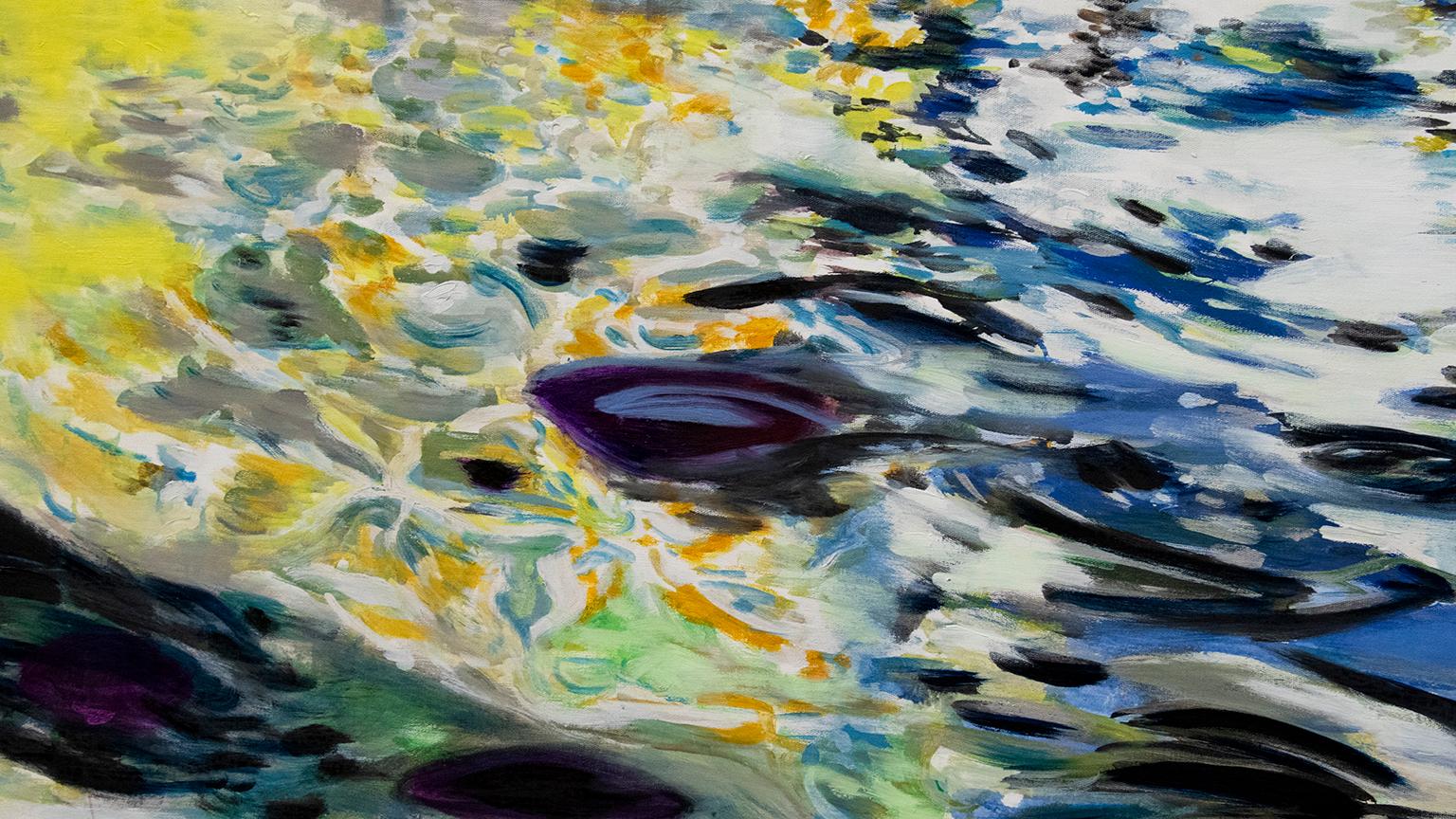 Rome, Watery Reflection 57 X 54 - Painting by Antonio Ugarte