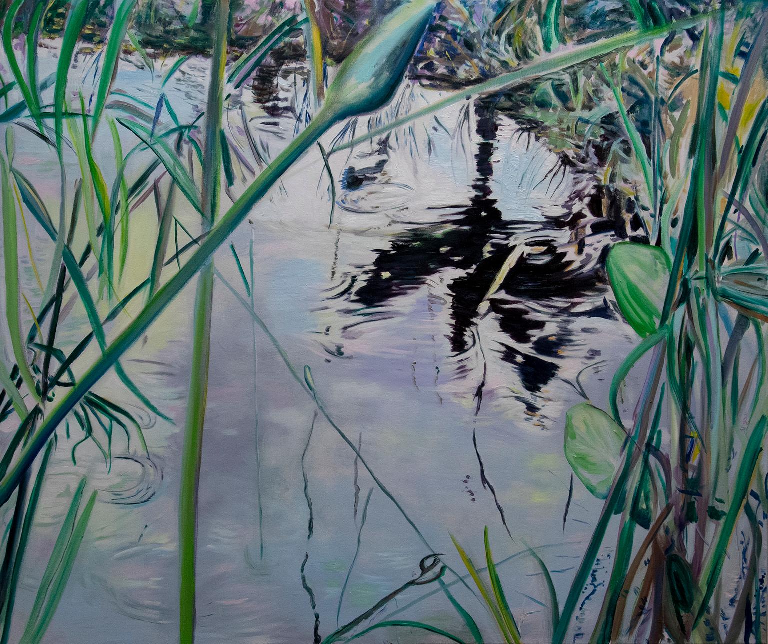 Antonio Ugarte Abstract Painting - Spring Water 50 X 60