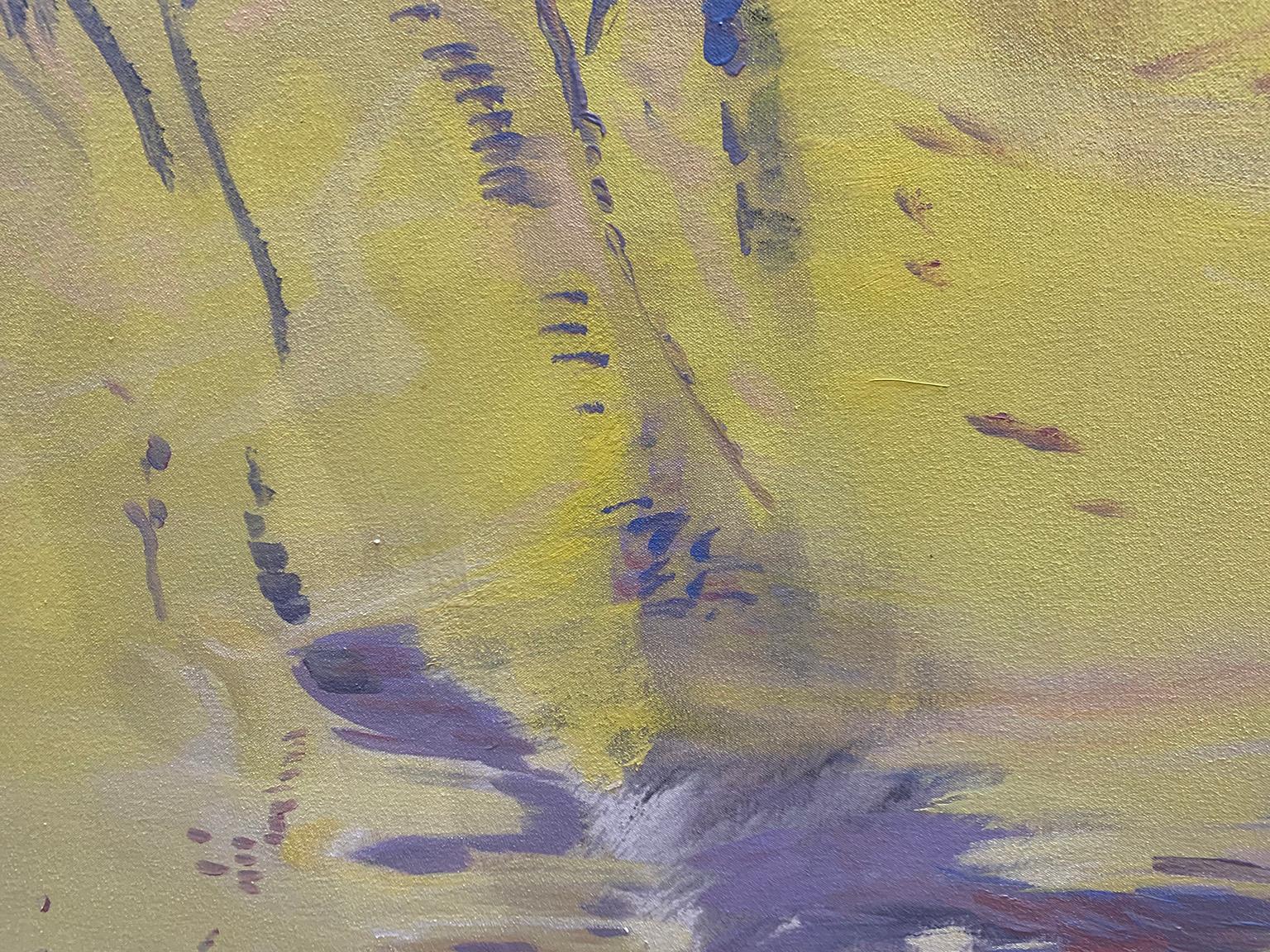 Equinozio d'estate 50 X 96 - Abstract Painting Beige di Antonio Ugarte