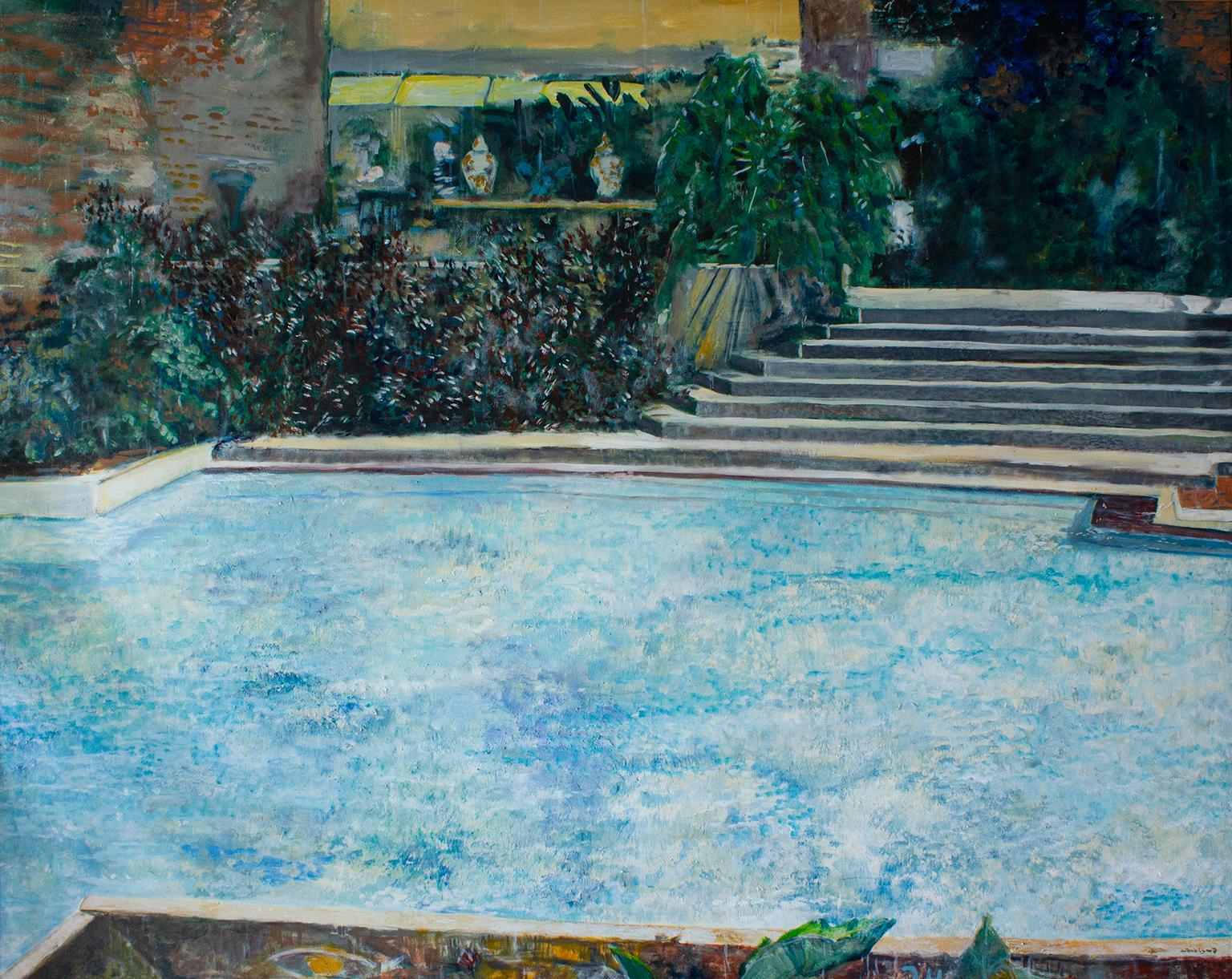 Antonio Ugarte Landscape Painting - Swimming Pool 79 X 98