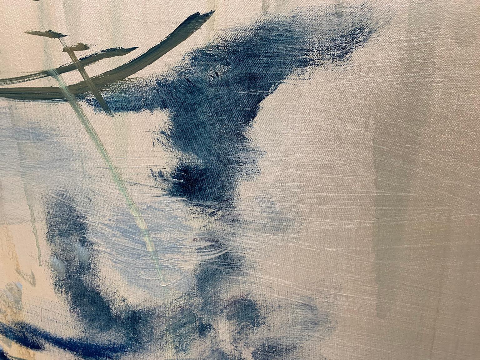 Antonio Ugarte paints water as a reflection of the spirit, a form of meditation. He sees water as “a primordial element” in life and the physical environment as a source of both energy and serenity. He uses water as a resource to explore the