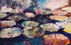 Two Water Lilies 38 X 60