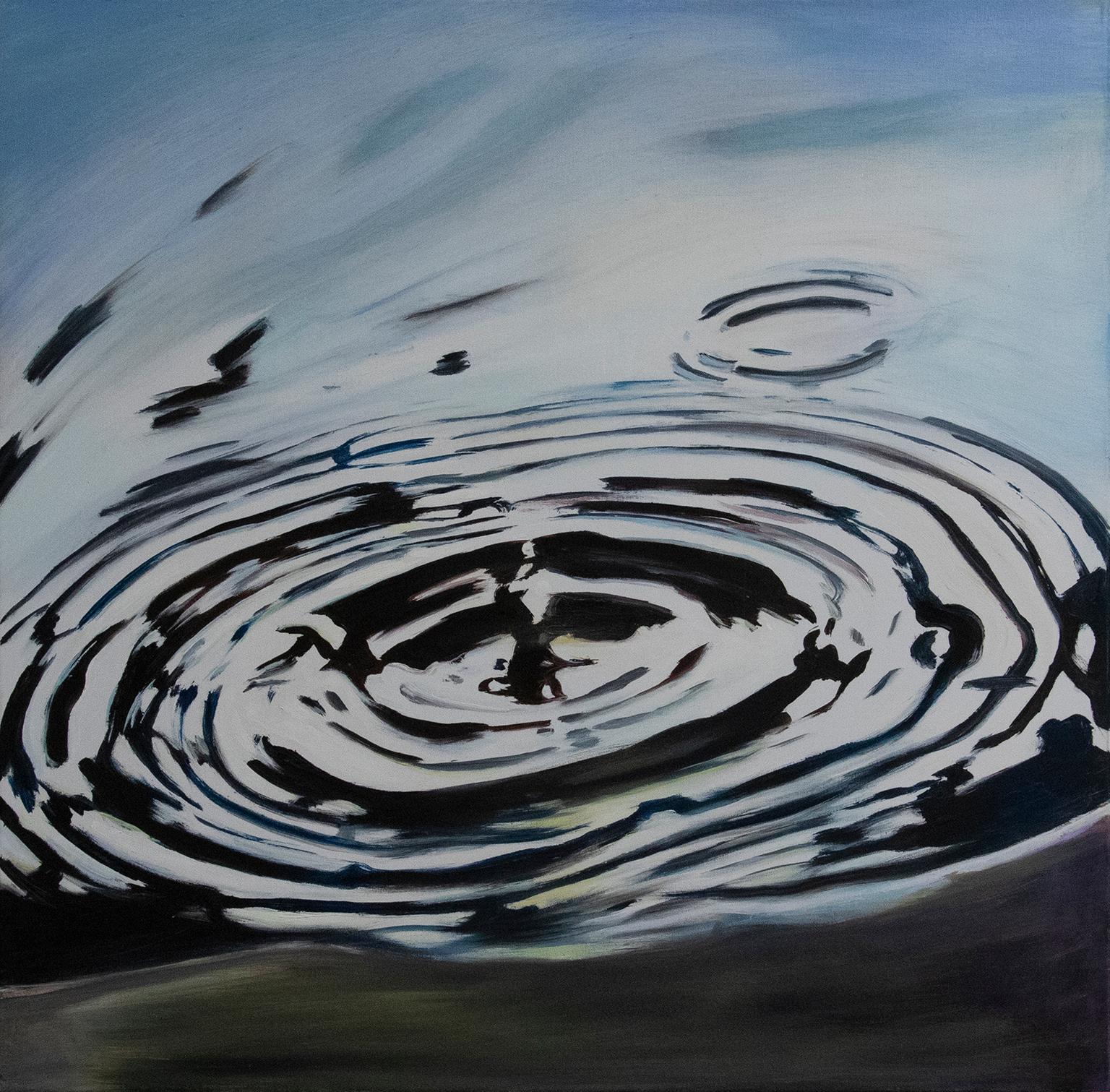 Antonio Ugarte Abstract Painting - Water Ripple 36 X 36
