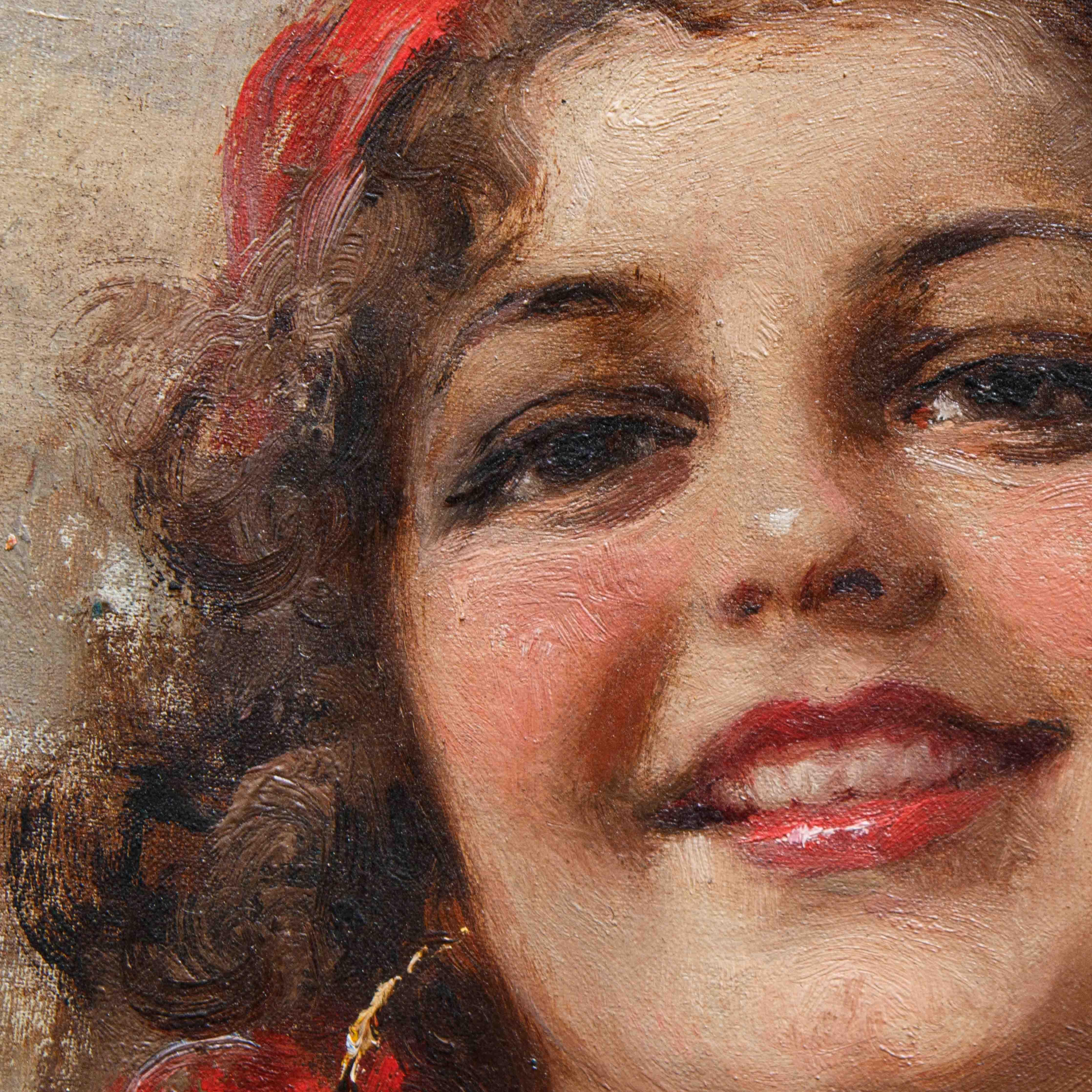 Di Antonio Vallone (attivo a Napoli nel XX secolo), Ritratto di giovane in vendita 3