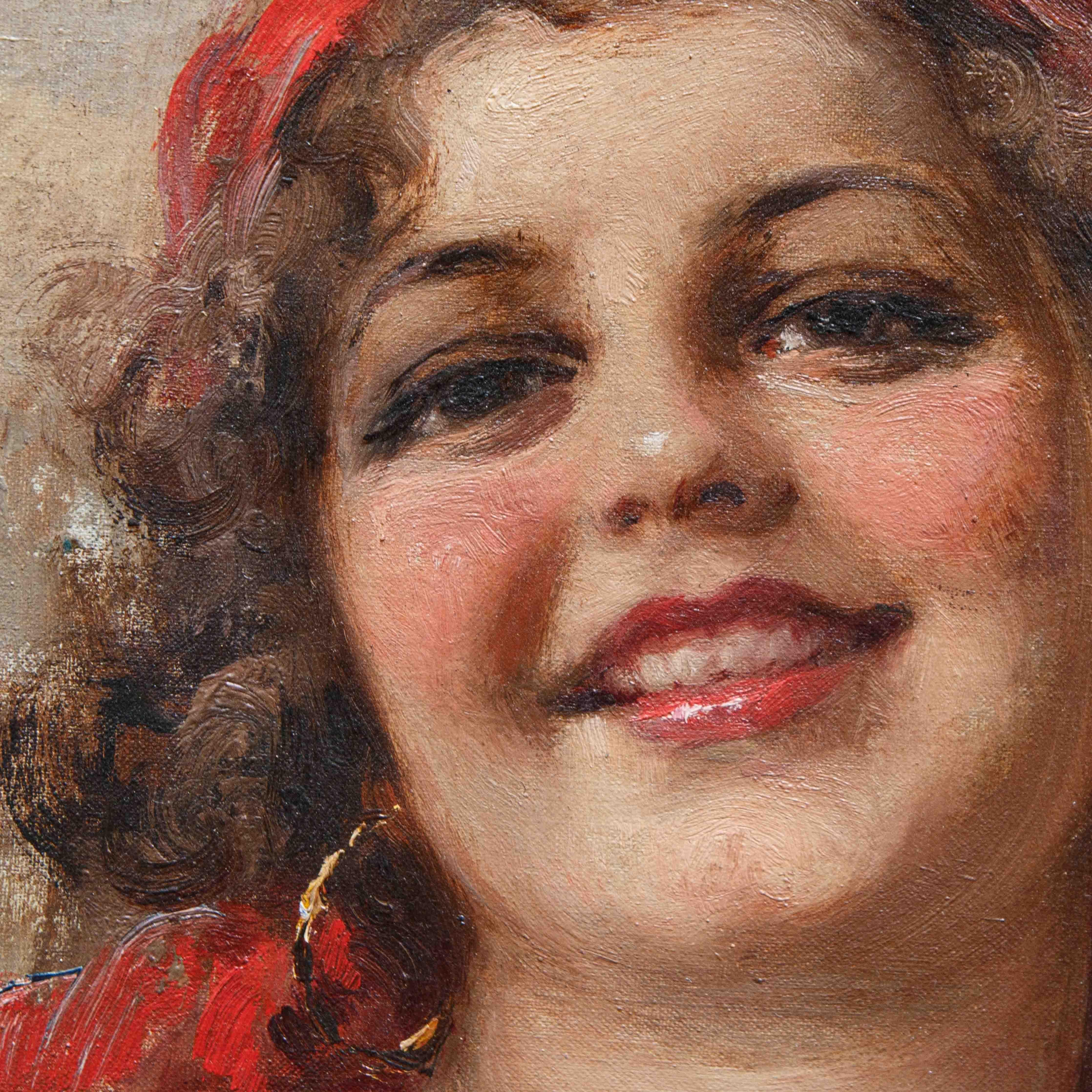 Di Antonio Vallone (attivo a Napoli nel XX secolo), Ritratto di giovane in vendita 5