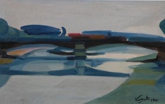 Ponte Garibaldi, Roma - Olio su tela di A. Vangelli - 1941