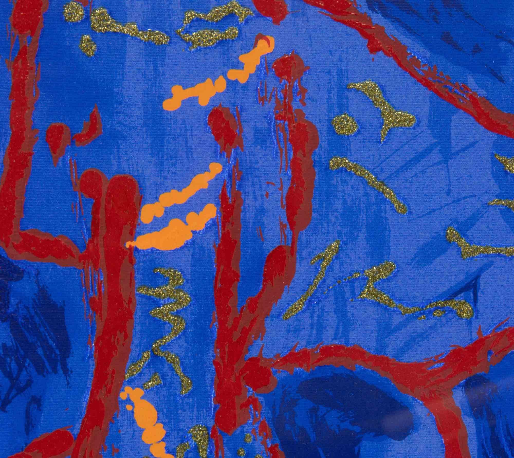 Abstract Composition - Screen Print by Antonio Vangelli - Mid-20th Century For Sale 1