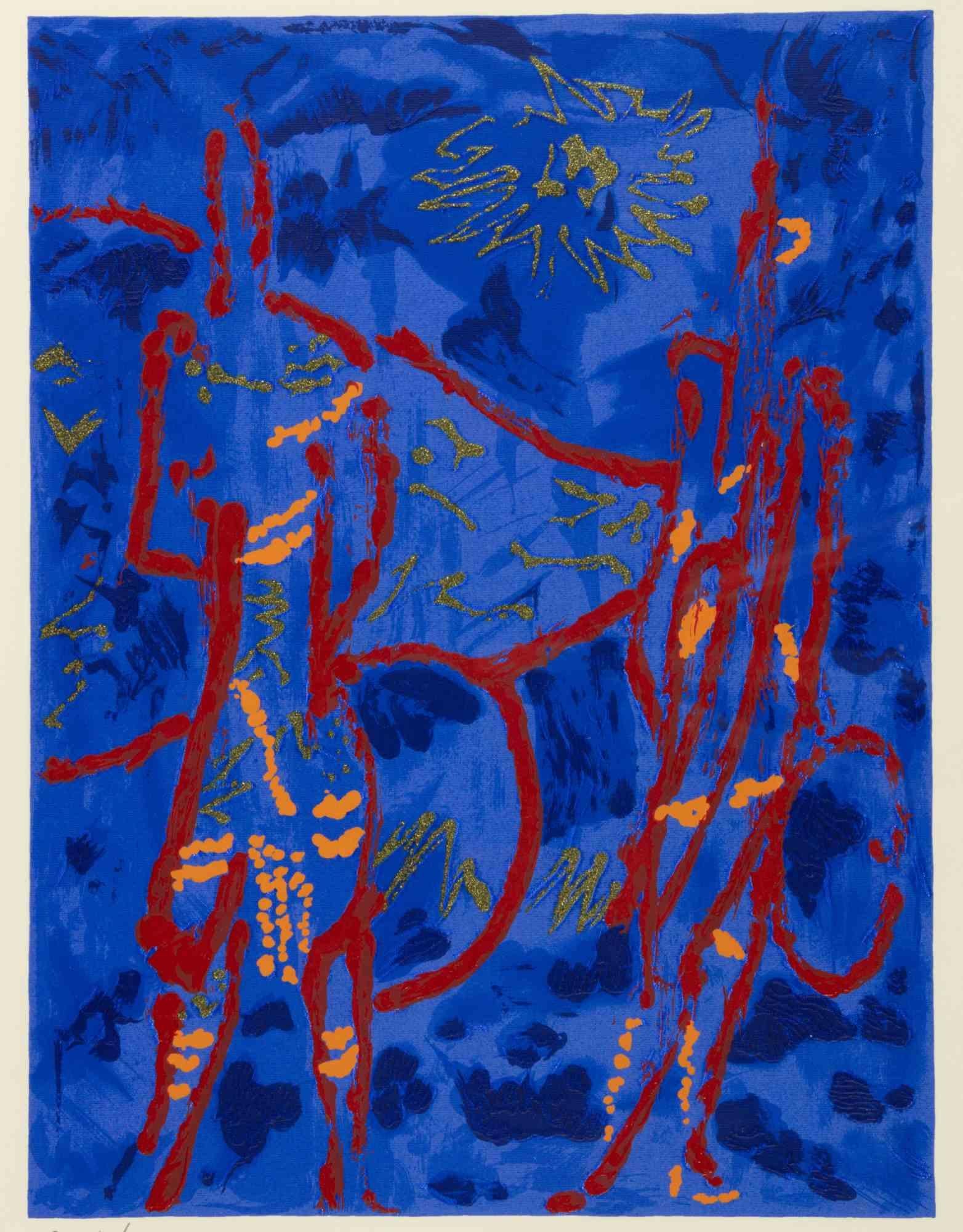 Abstract Composition - Screen Print by Antonio Vangelli - Mid-20th Century For Sale 4