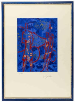 Composición abstracta - Serigrafía de Antonio Vangelli - Mediados del siglo XX
