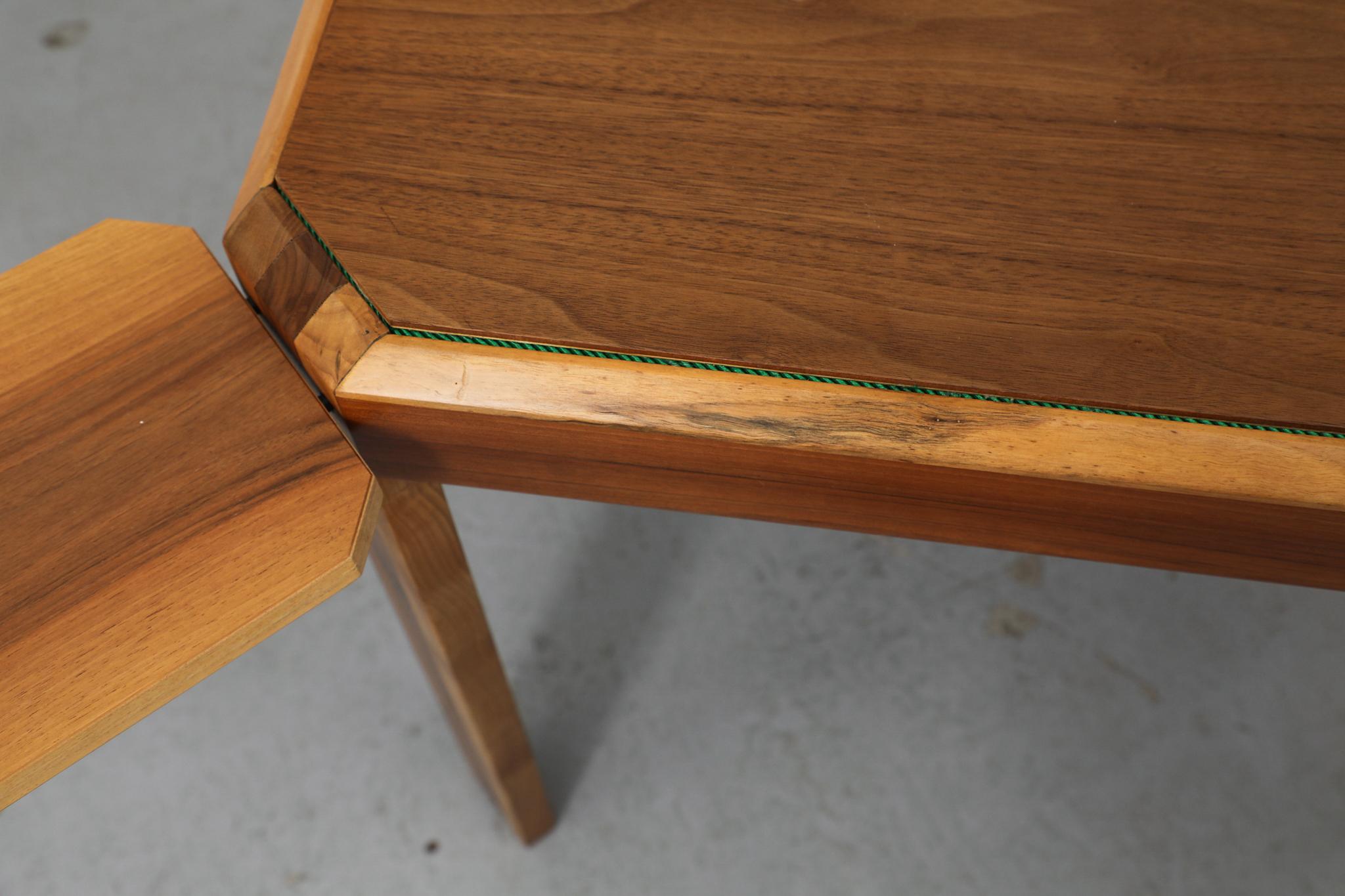 Table de jeu des années 1980 avec plateau réversible et quatre fauteuils en cuir Antonio Virgilio en vente 8