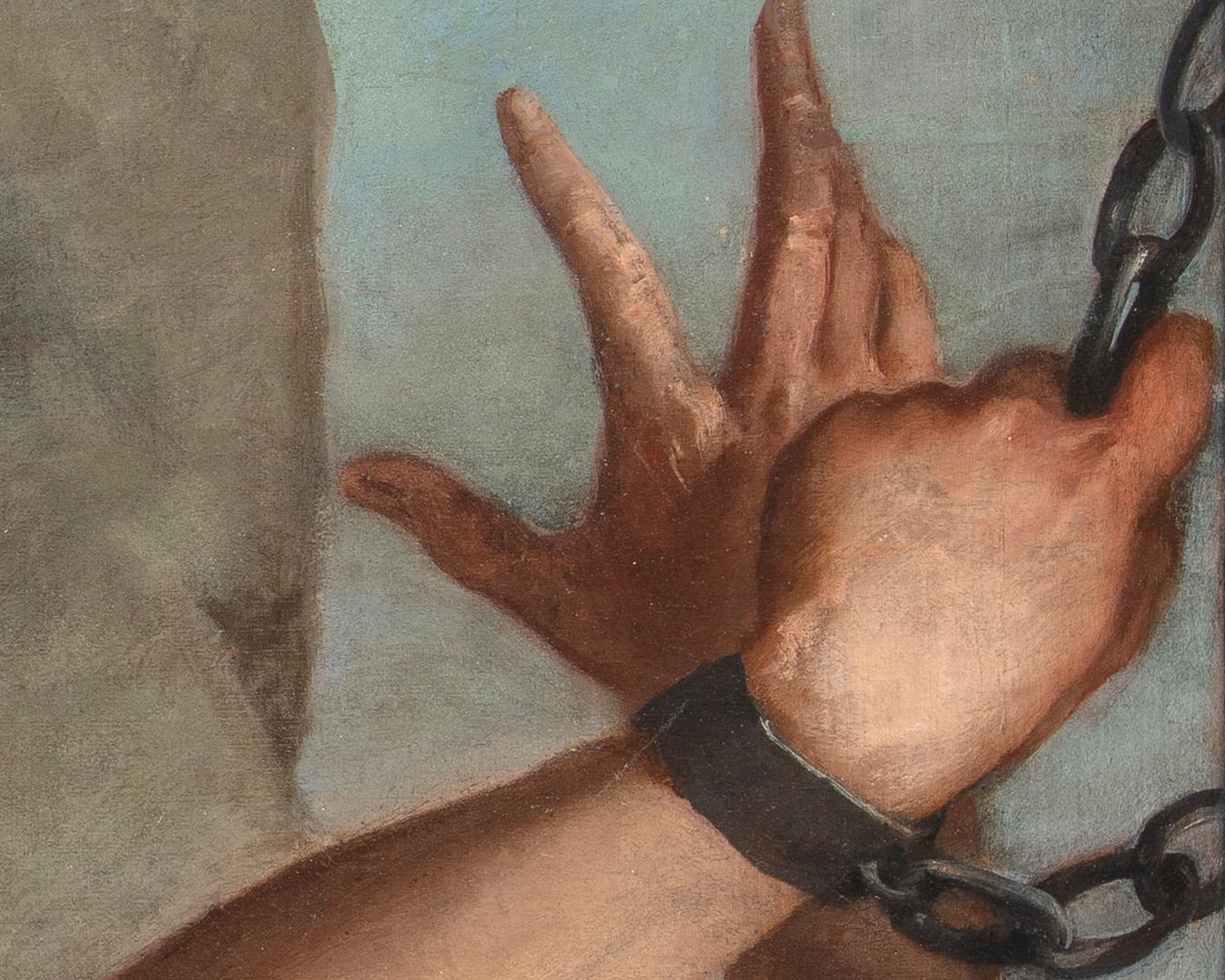 17th Century by Antonio Zanchi Prometheus Bound Oil on canvas en venta 2