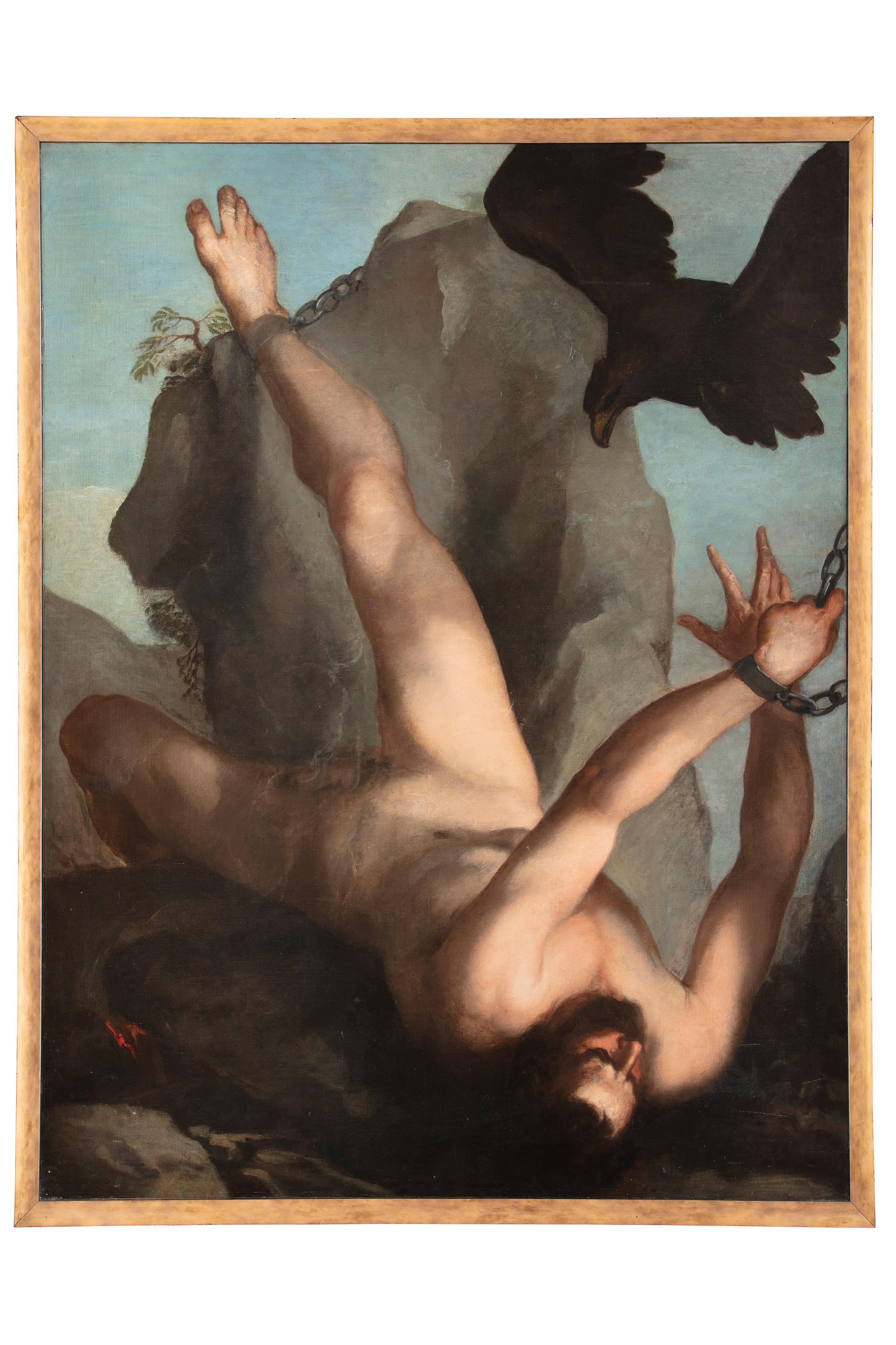 Antonio Zanchi (Este, Italia, 1631 - Venecia, Italia, 1722)
Título: Prometheus Bound
Año: 1655-1660
Técnica: Óleo sobre lienzo
Dimensiones: sin marco 188 × 146 cm - con marco 194 x 152 x 4,2 cm
No firmado

Peritaje de Martina Leone, historiadora del