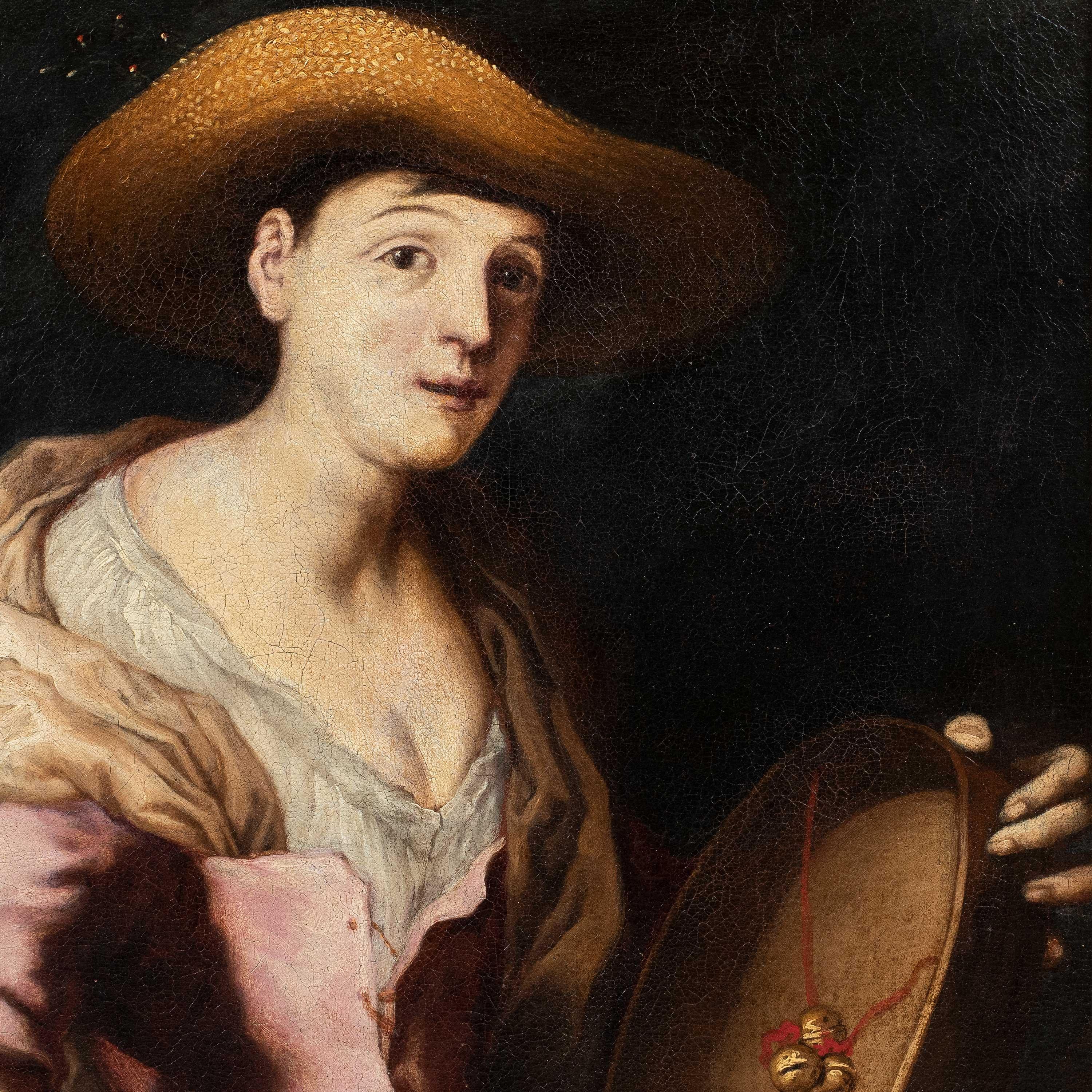 Antonio Zanchi (Venetian Master) - Late 17th century figure painting - Peasant For Sale 1