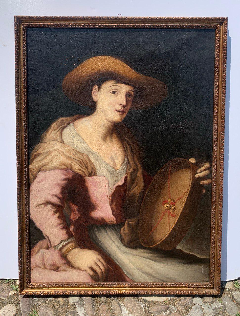 Antonio Zanchi (Venetian Master) - Late 17th century figure painting - Peasant For Sale 2