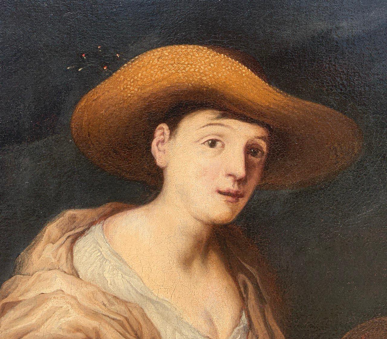 Antonio Zanchi (Venetian Master) - Late 17th century figure painting - Peasant For Sale 3