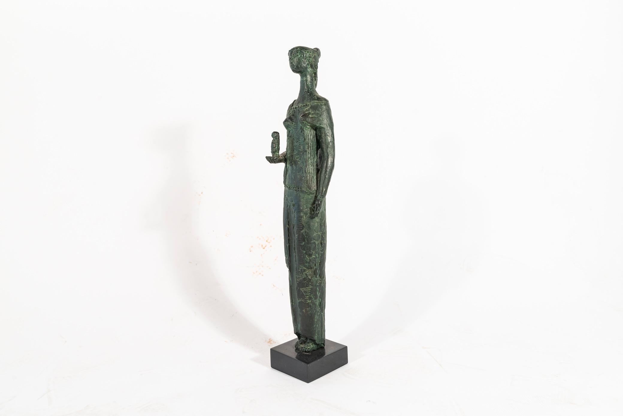 Antoniucci Volti (1915-1989),
Athena sculpture,
Resin, antique green patina,
Museum's proof,
Stamped 
