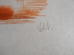 Sitzendes Modell – Original signierte Lithographie, nummeriert / 24