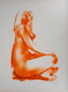 Seated Model - Original Signed Lithograph, Numbered / 24
