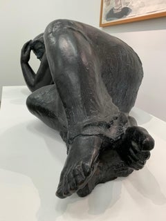 « Femme de Tours », bronze, sculpture figurative féminine couchée
