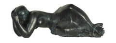 « Femme de Tours », bronze, sculpture figurative féminine couchée