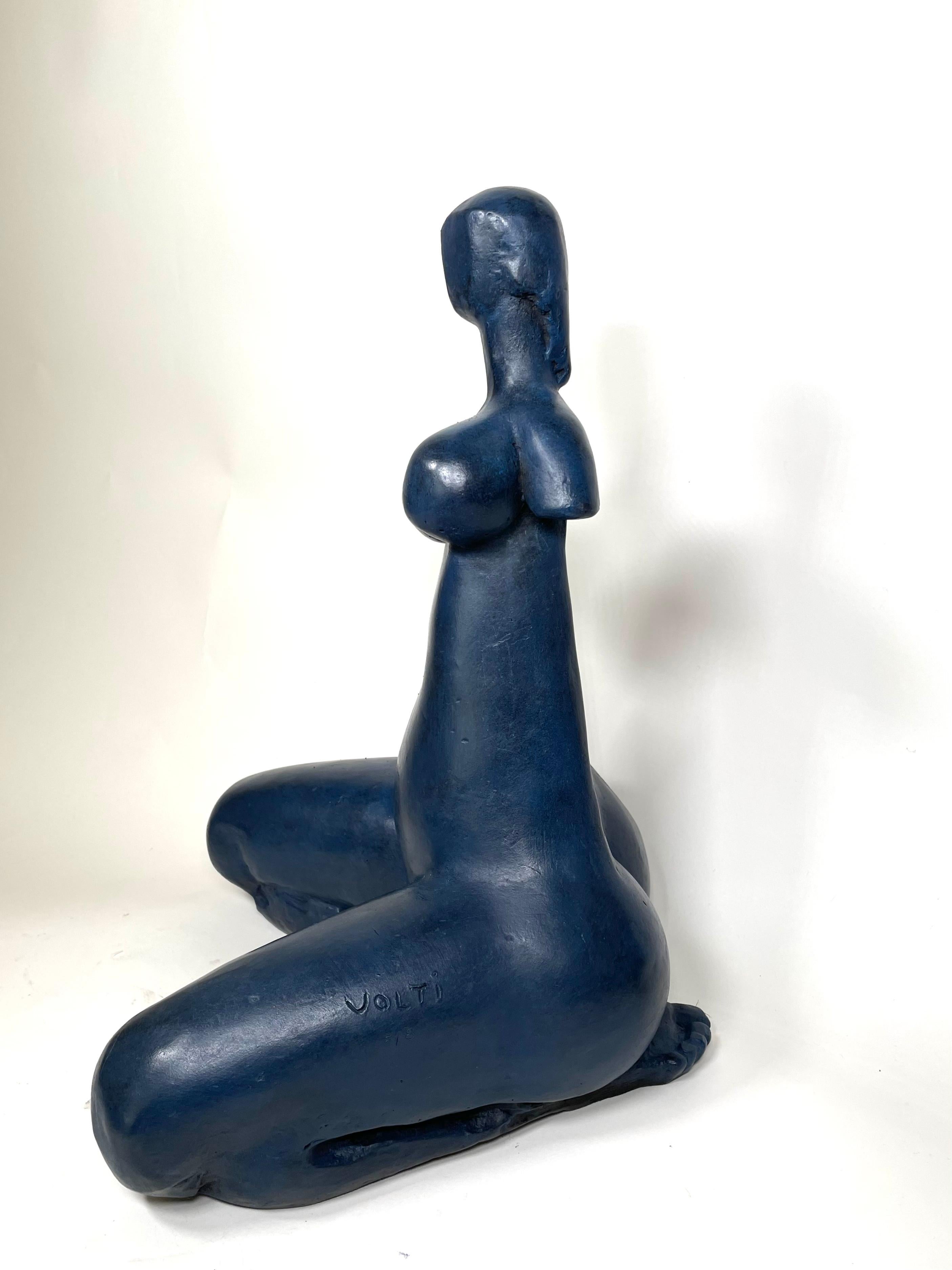 Germinal h cm 40 (blue patina)  - Sculpture by Antoniucci Volti