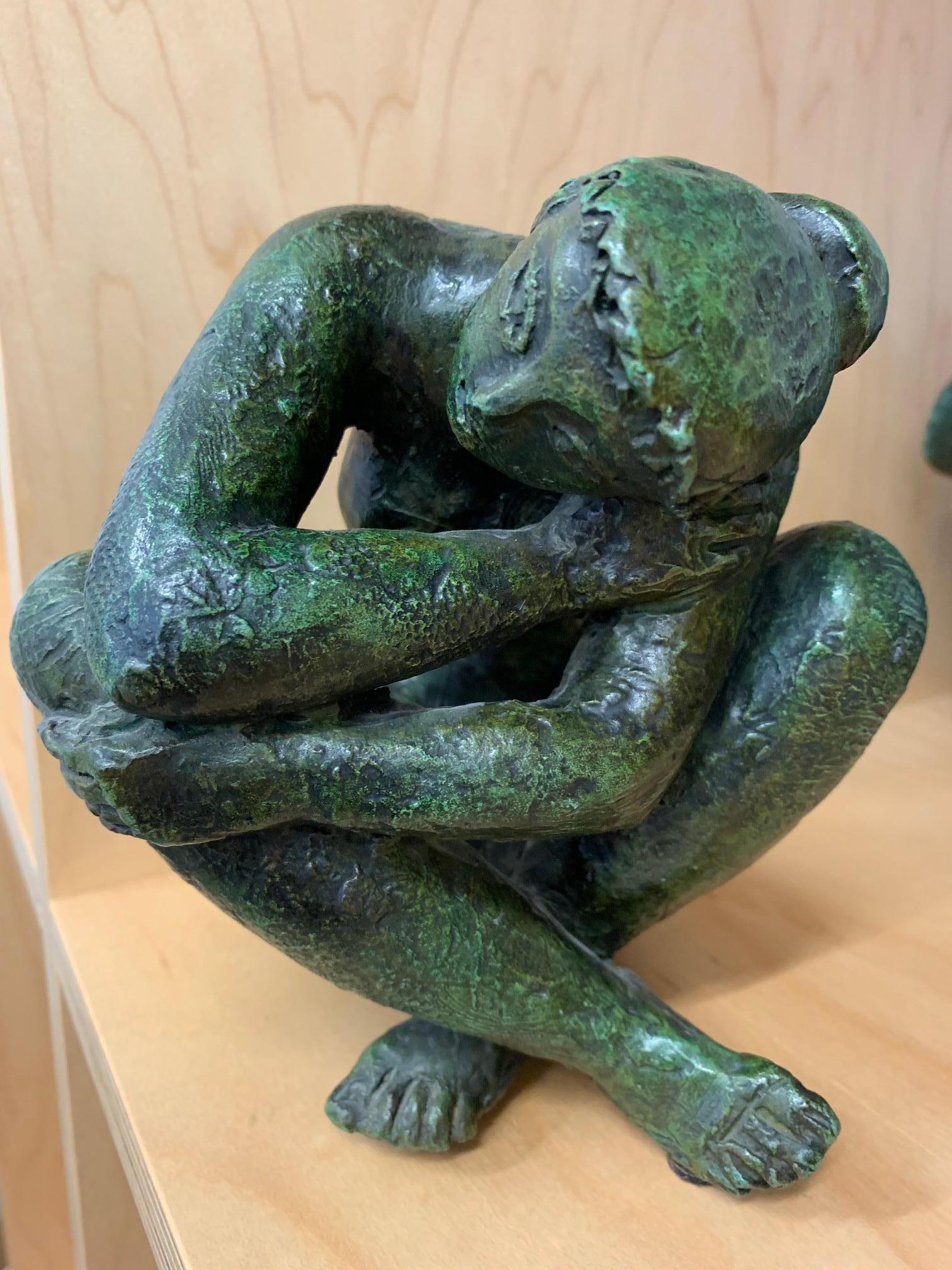 Malu, Bronze, Sculpture figurative féminine - Or Figurative Sculpture par Antoniucci Volti