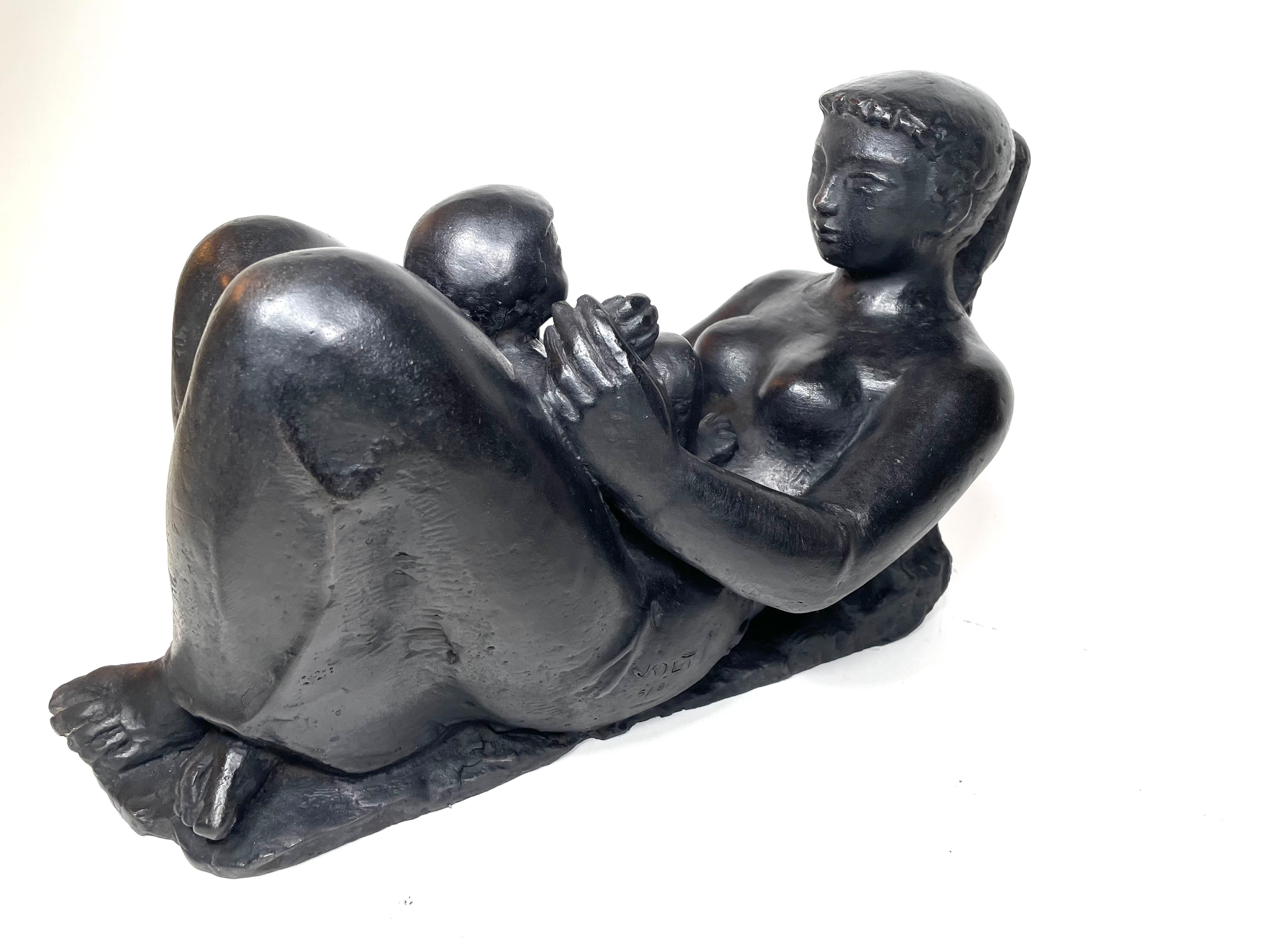 Maternitè allongee (petite)  - Other Art Style Sculpture by Antoniucci Volti