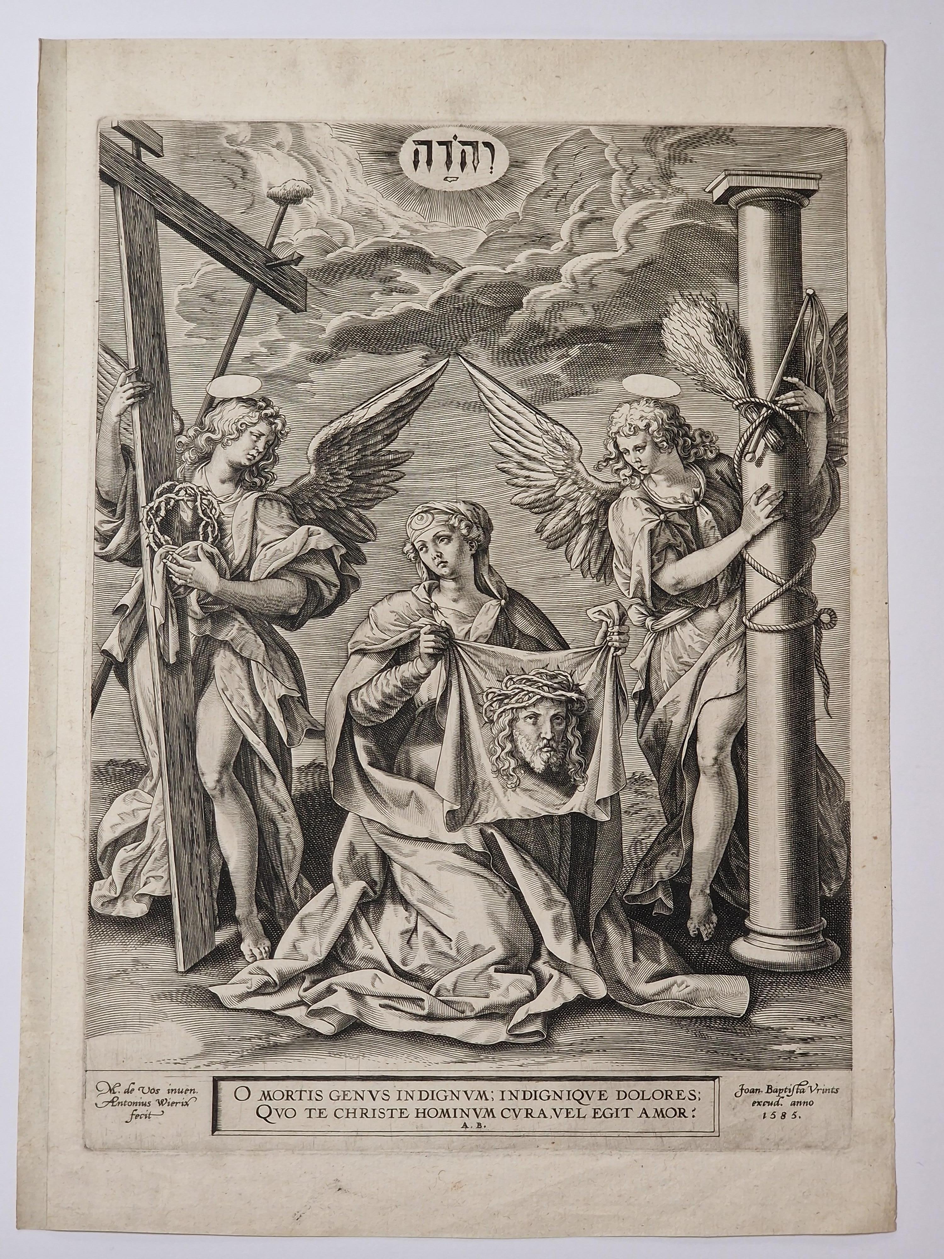 Antonius Wierix Print - [Saint Suaire de Sainte Catherine]. 