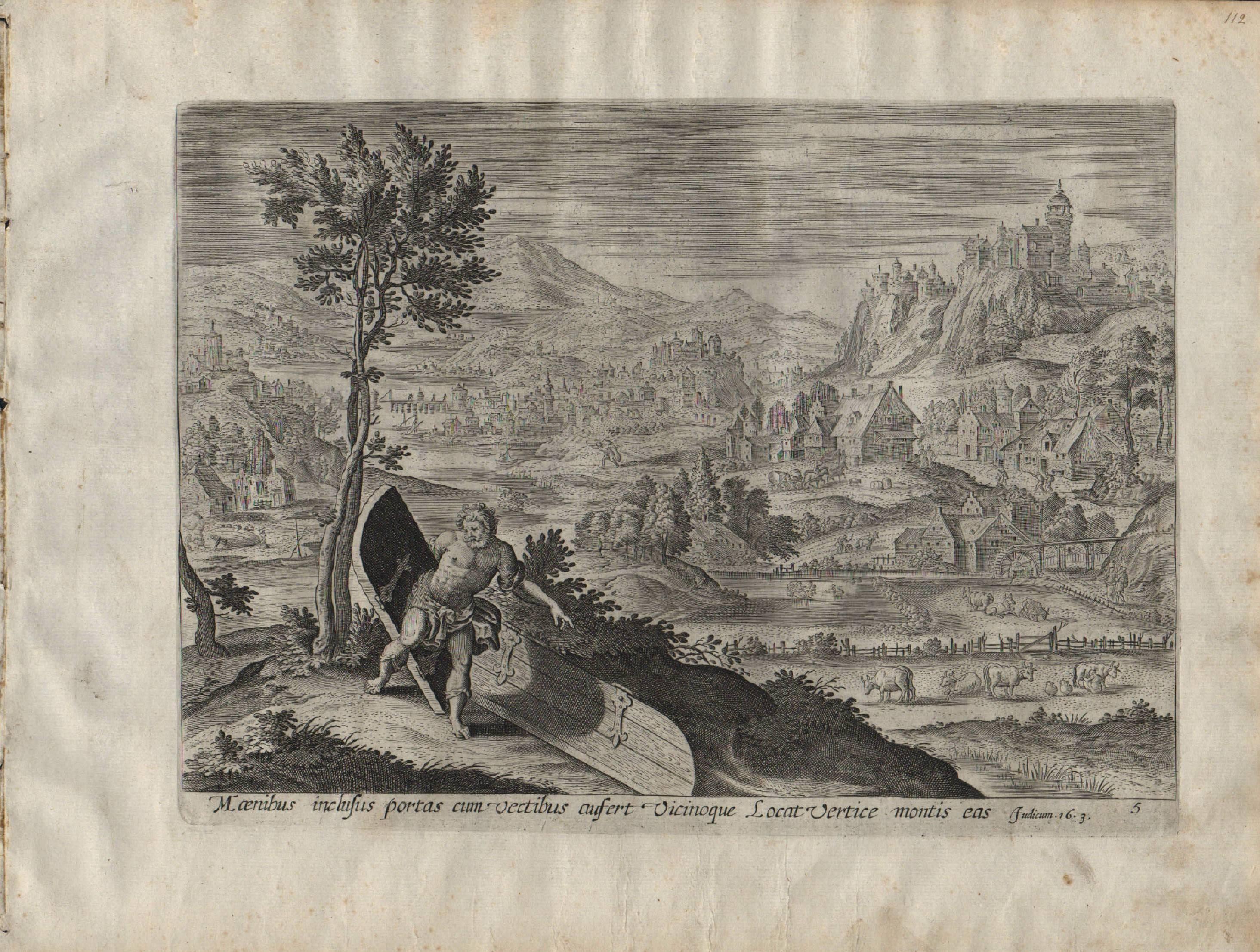 The Story of Samson - 1643 Set of 7 Plates - Old Master Engraving Landscape For Sale 7