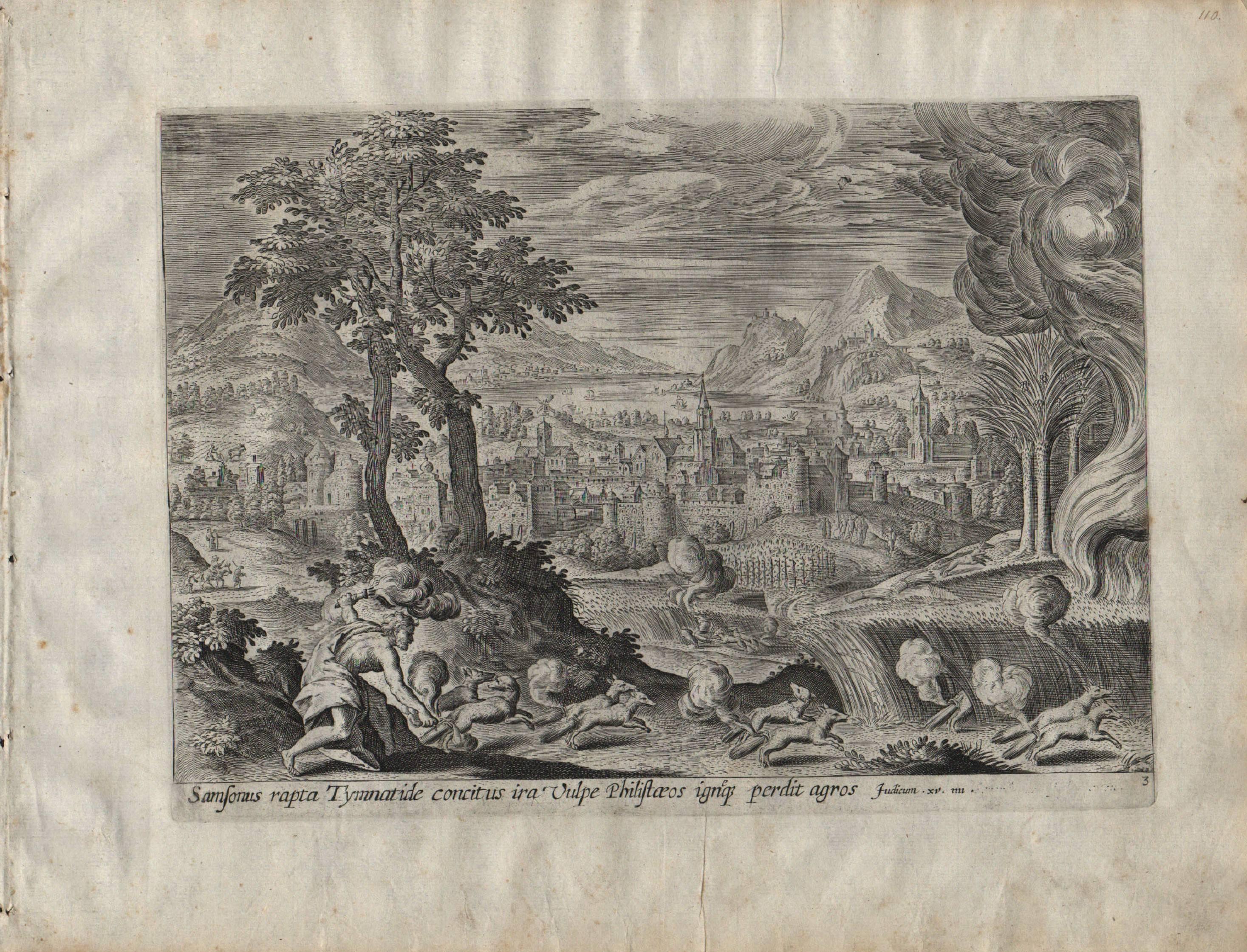 The Story of Samson - 1643 Set of 7 Plates - Old Master Engraving Landscape For Sale 3
