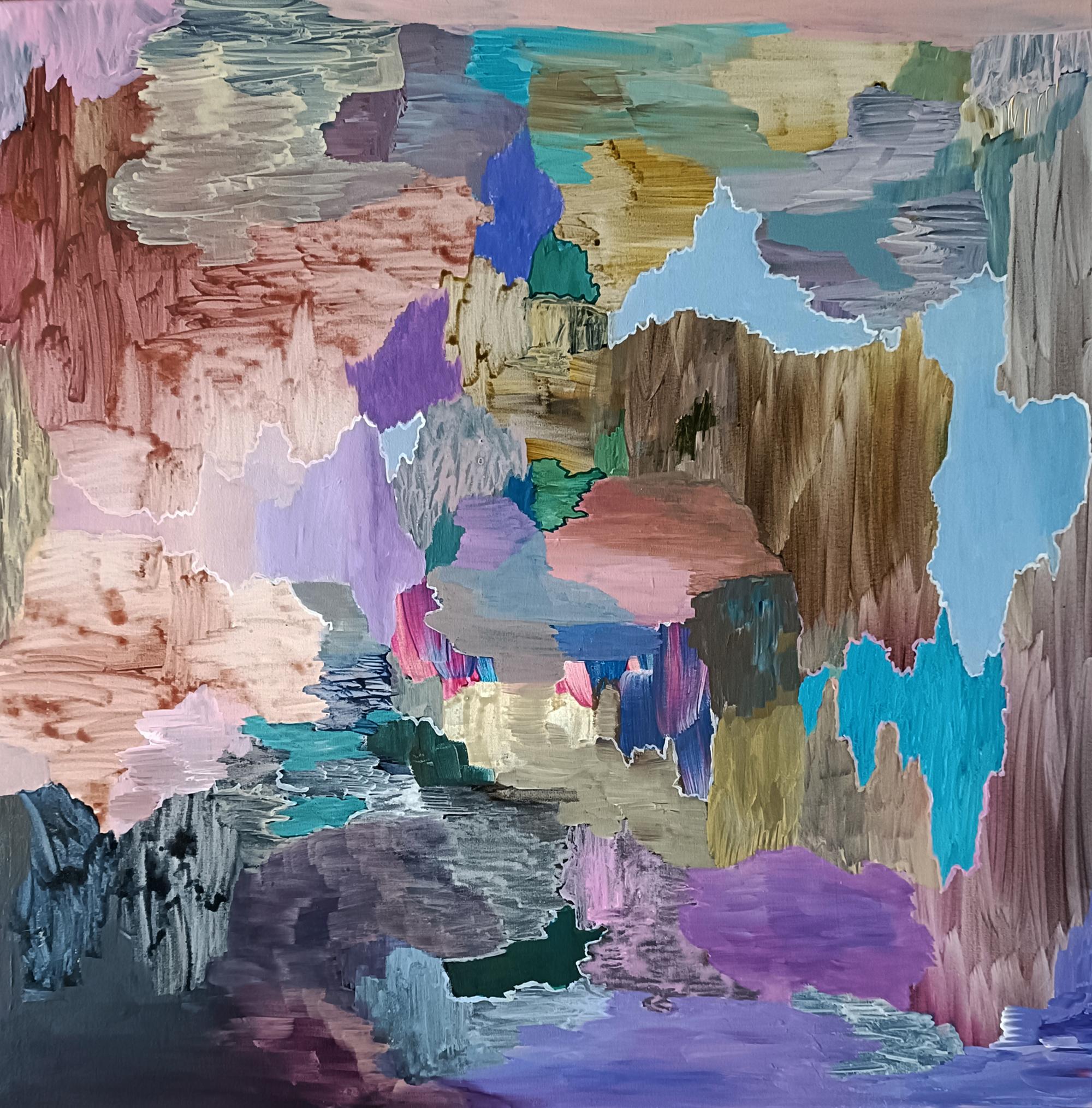 C12.2025 (Pittura astratta) - Abstract Painting Grigio di Antony Densham