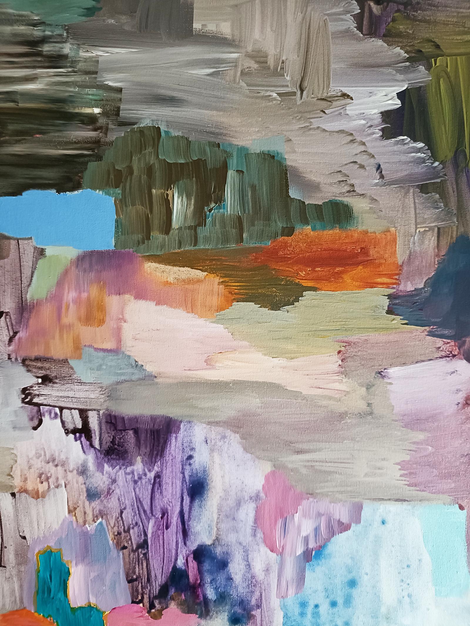 C13.2025 (Pittura astratta) - Abstract Painting Grigio di Antony Densham