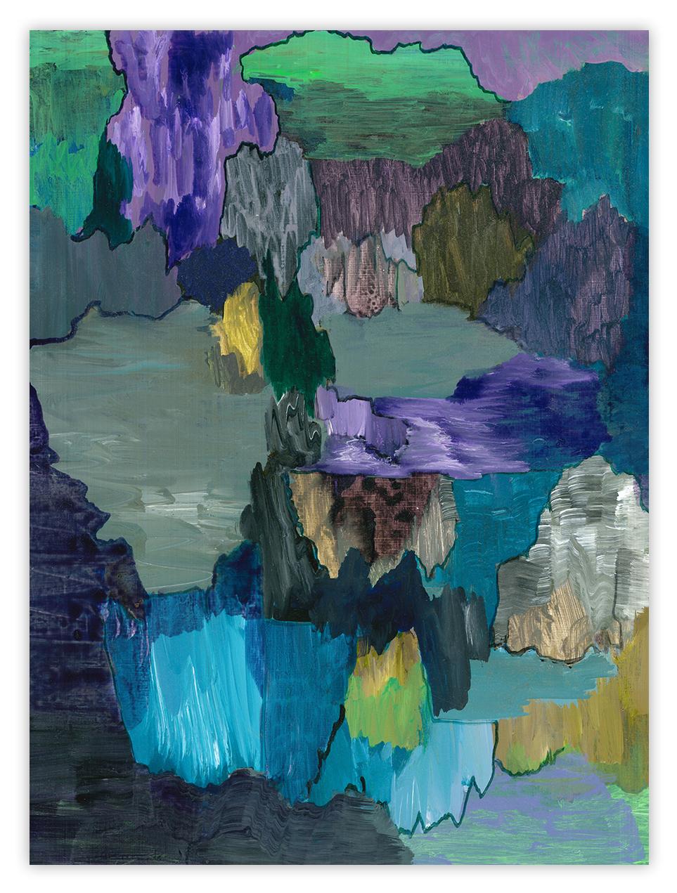 P13.2024 (Abstract Painting)
Acrylic on Hahnemuhle paper - unframed

Antony Densham, an abstract artist based in Aotearoa, New Zealand, is renowned for his distinctive approach to capturing the ephemeral qualities of the landscape. His artistic