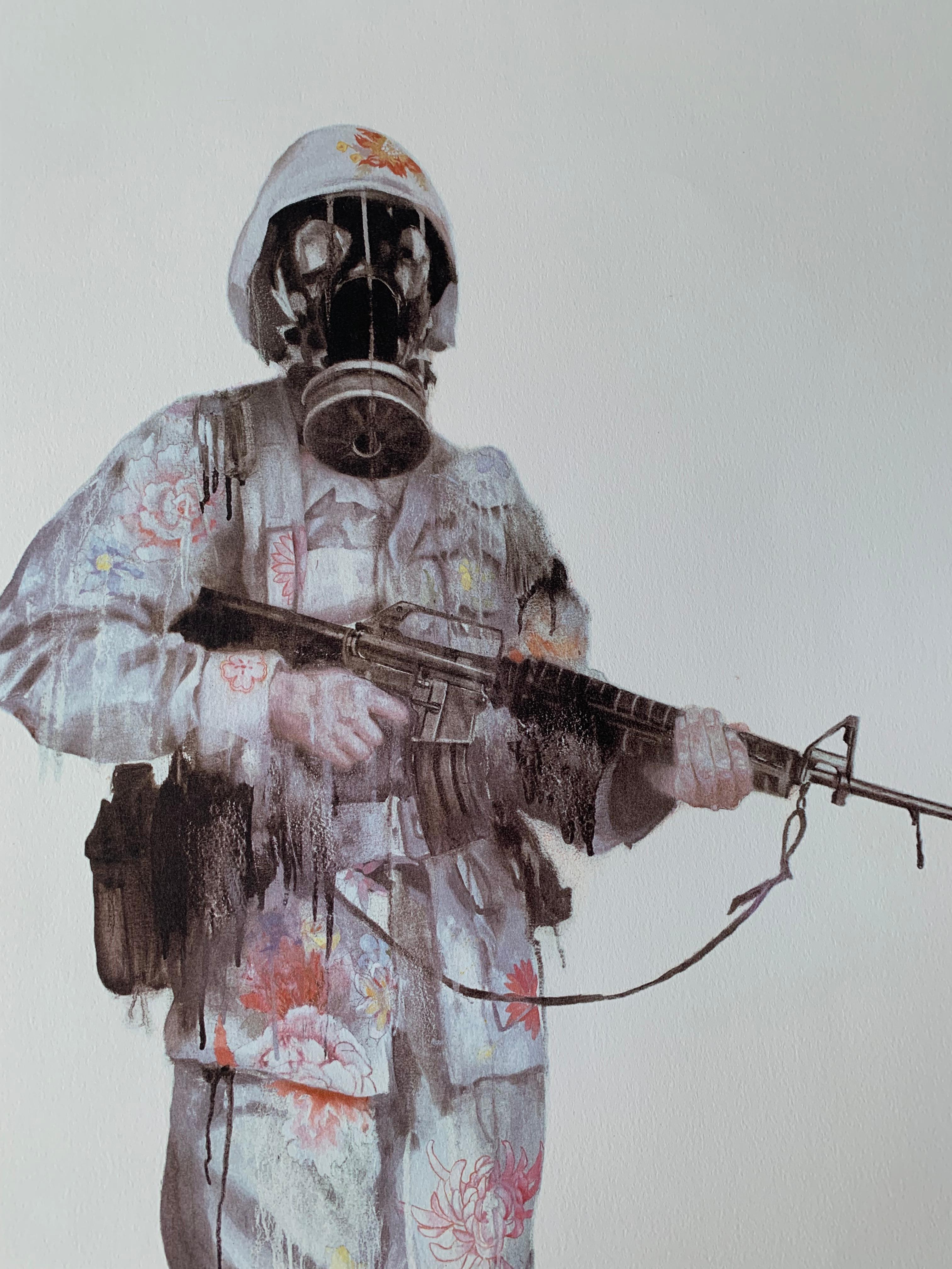 PEACEKEEPER Lithographie in limitierter Auflage, signiert und nummeriert (Streetart), Print, von Antony Micallef