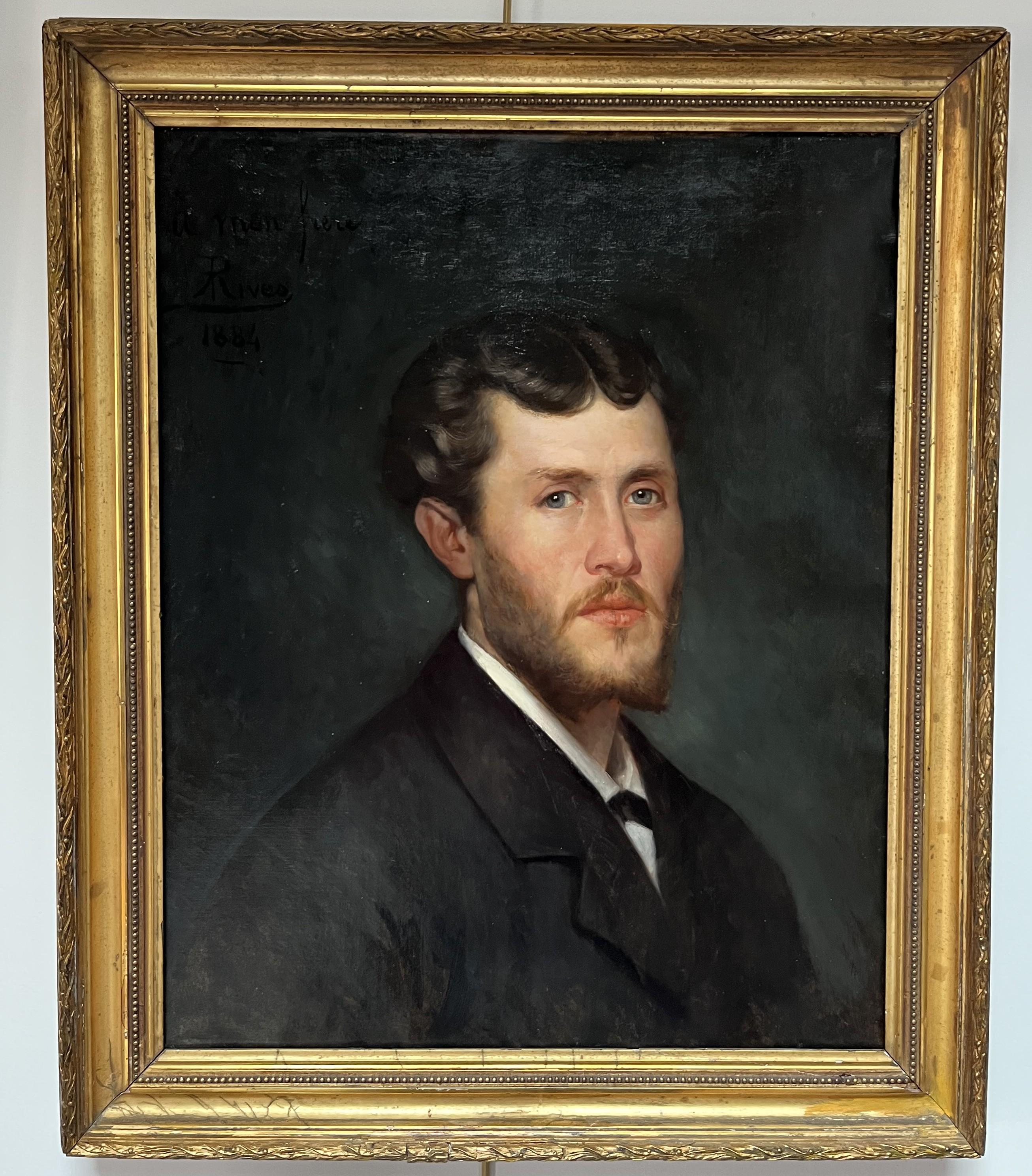 Antony Rives, Portrait of the brother of the artist, 1888, painting signed 1