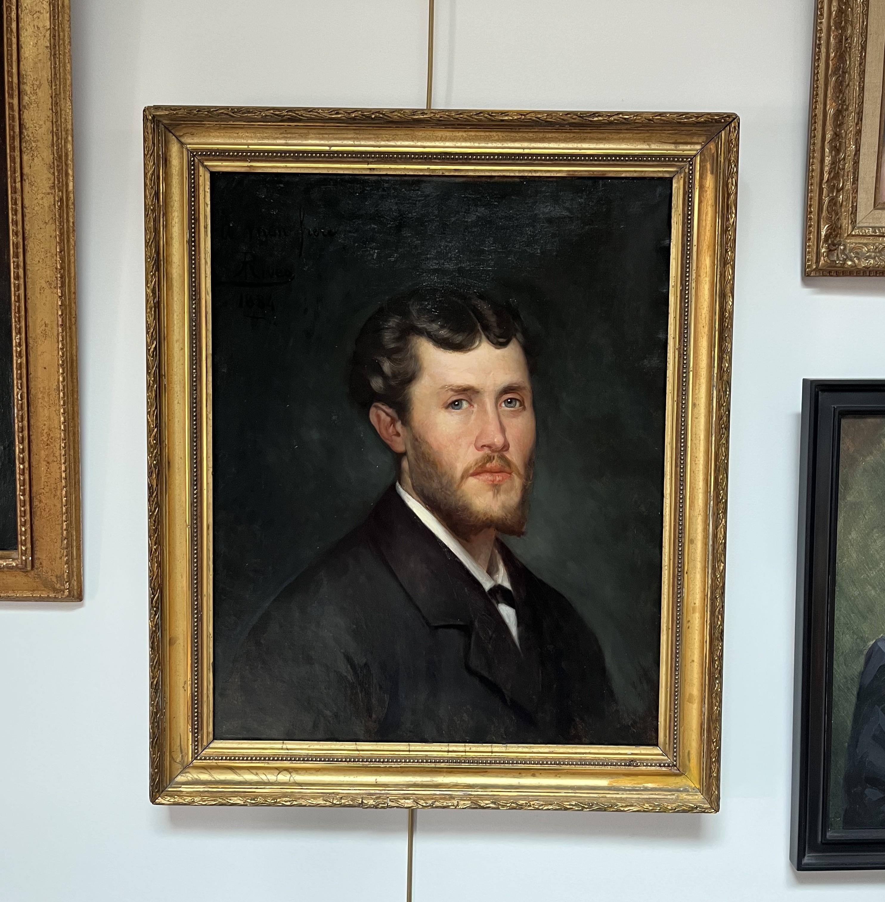 Antony Rives, Portrait of the brother of the artist, 1888, painting signed 2
