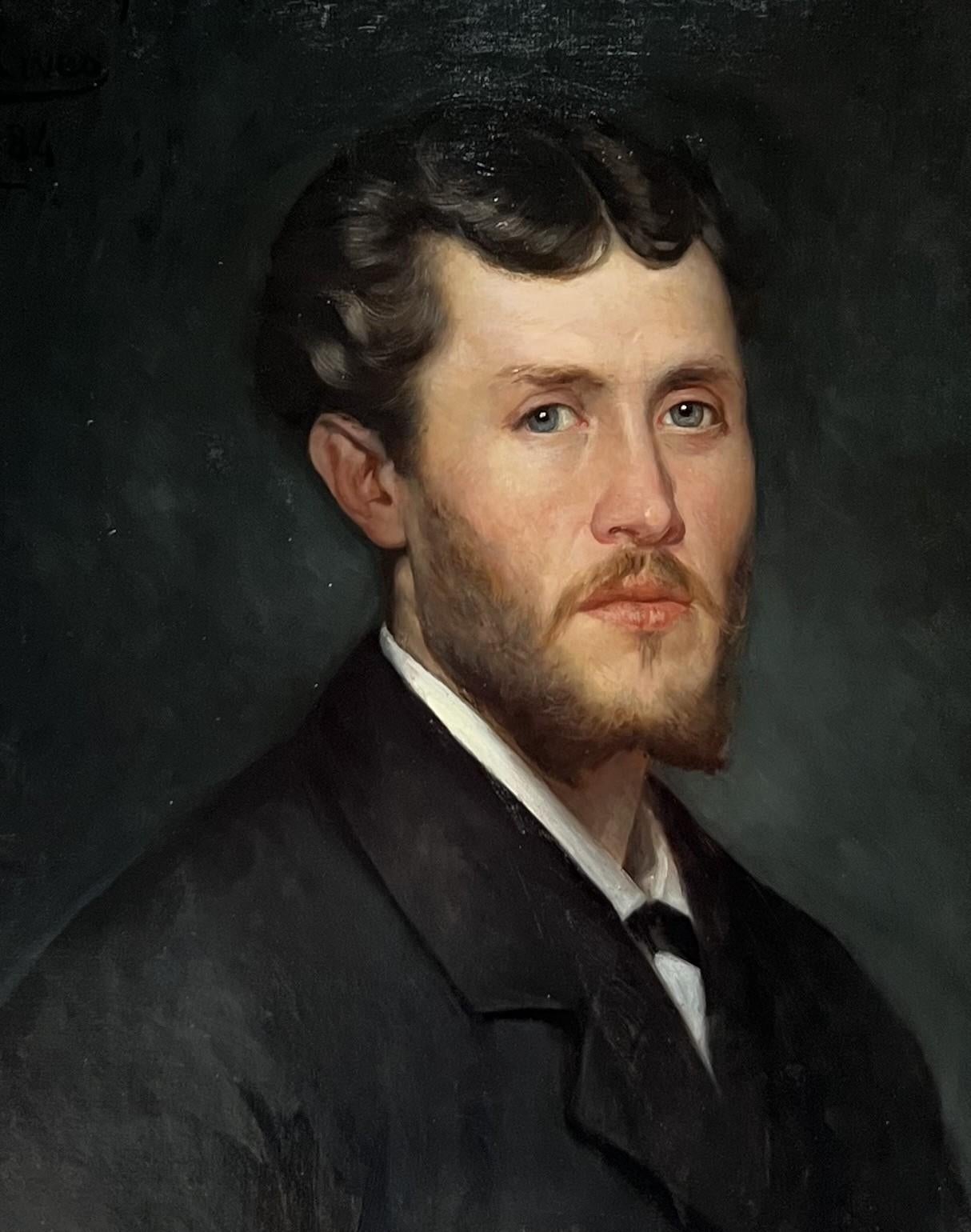 Antony Rives, Portrait of the brother of the artist, 1888, painting signed 3