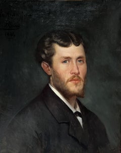 Antony Rives, Portrait du frère de l'artiste, 1888, peinture signée