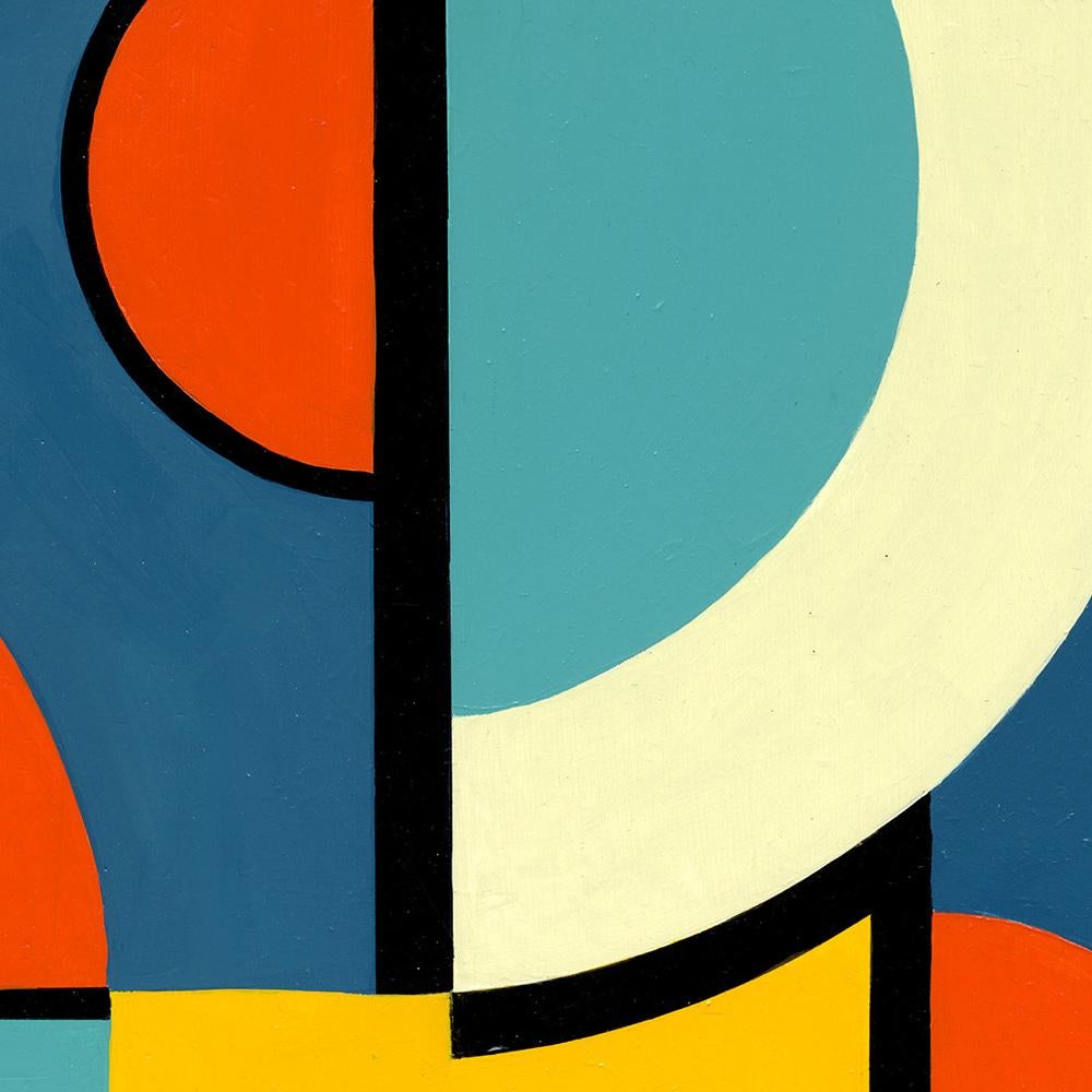 Autographique 1, Contemporary Geometric Abstract Acrylic Painting on Canvas For Sale 7