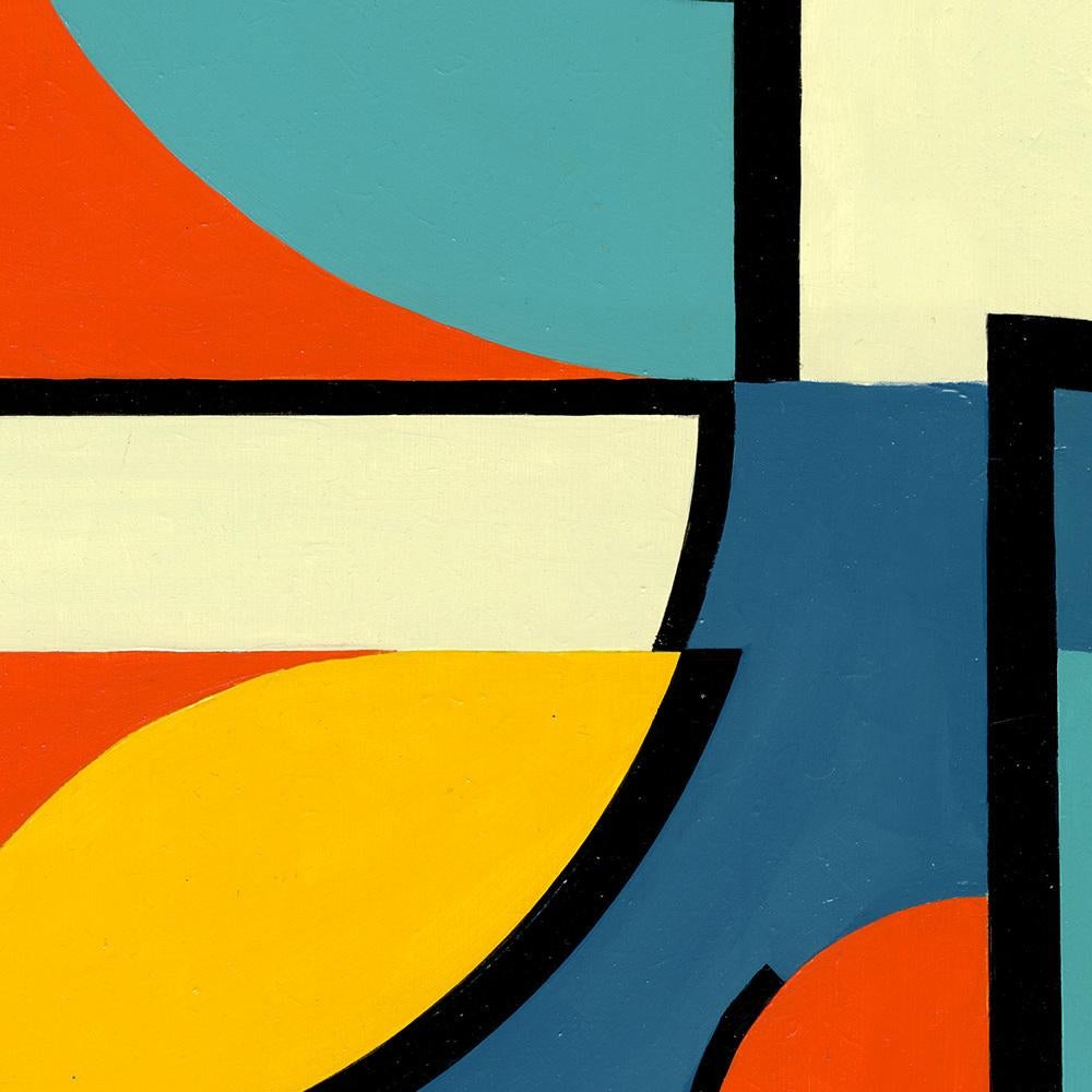 Autographique 1, Contemporary Geometric Abstract Acrylic Painting on Canvas For Sale 8
