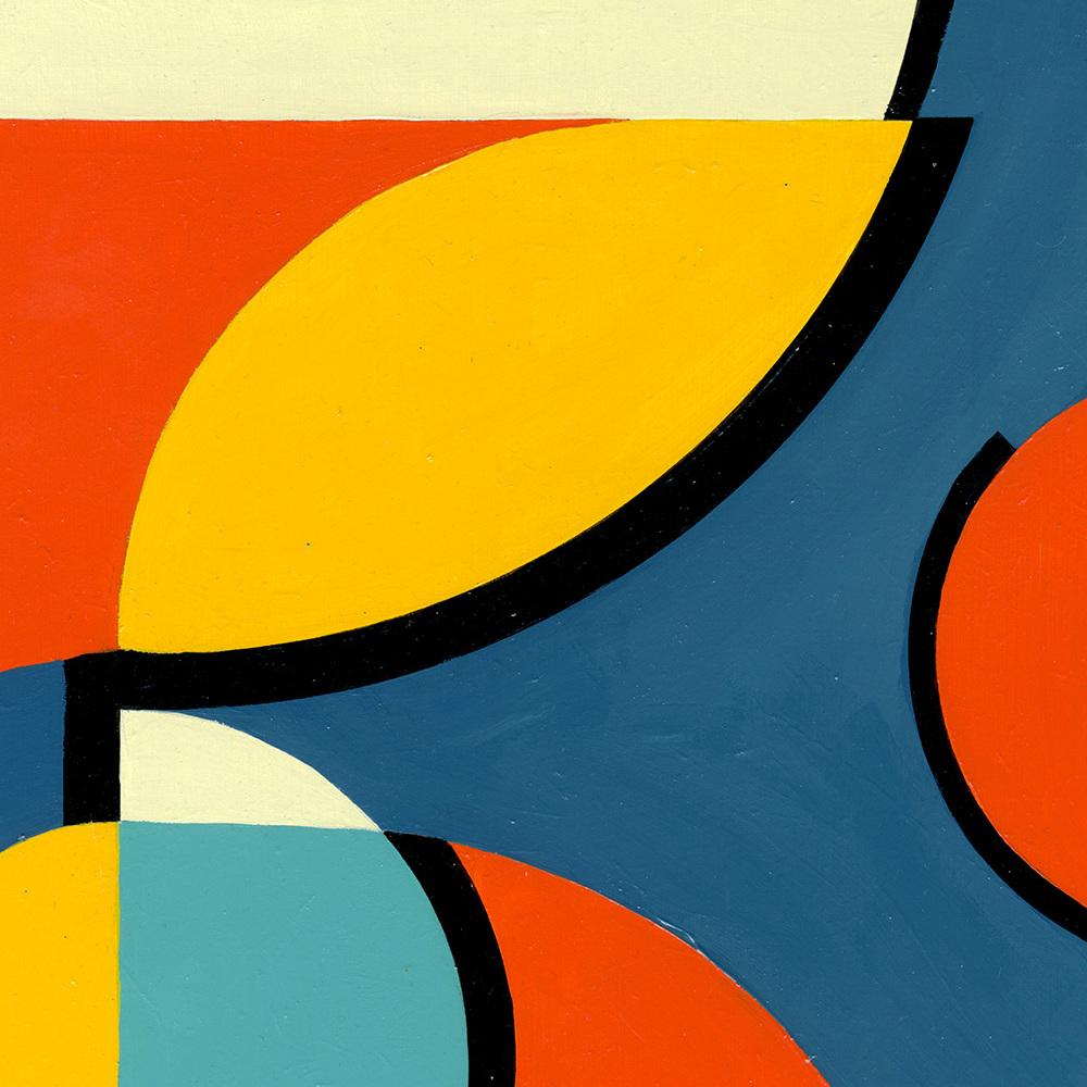 Autographique 1, Contemporary Geometric Abstract Acrylic Painting on Canvas For Sale 9