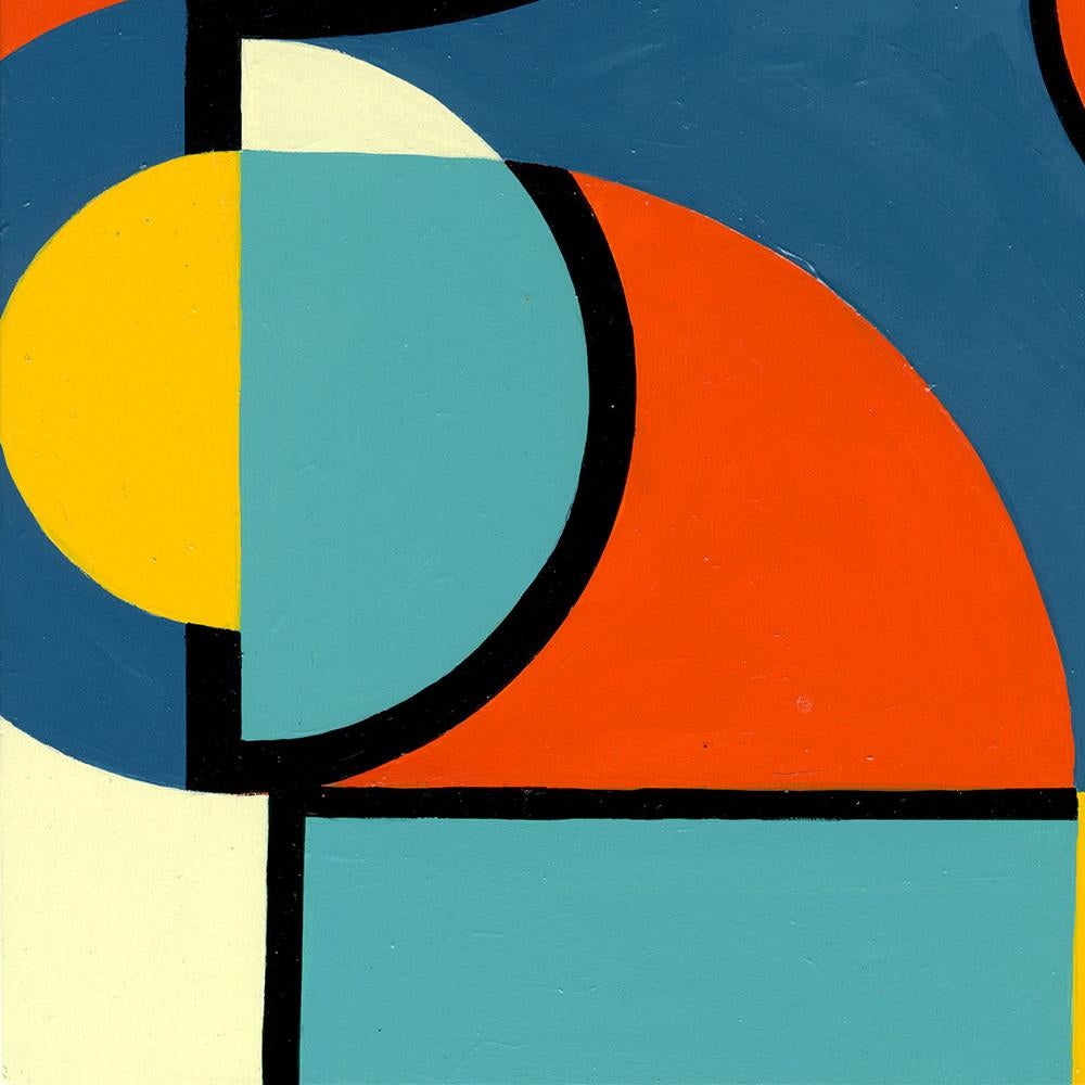 Autographique 1, Contemporary Geometric Abstract Acrylic Painting on Canvas For Sale 1