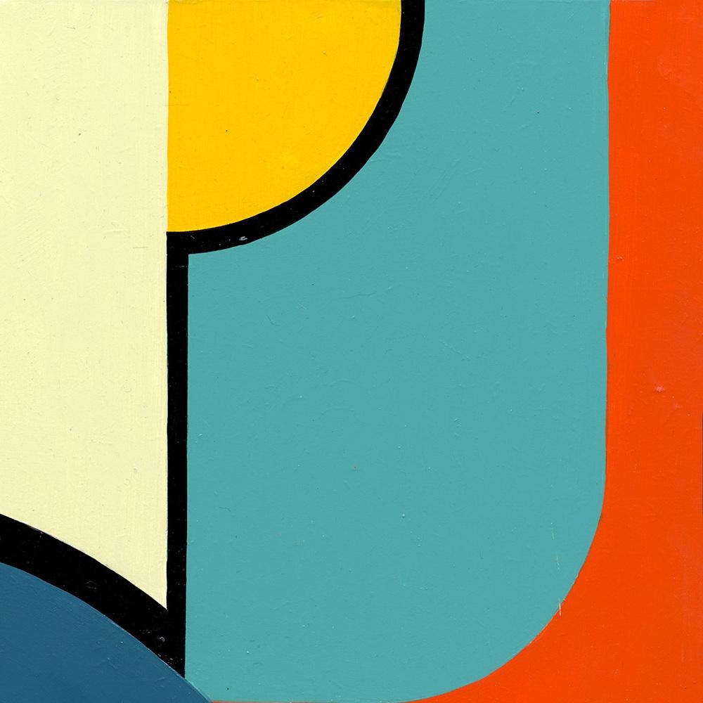 Autographique 1, Contemporary Geometric Abstract Acrylic Painting on Canvas For Sale 2