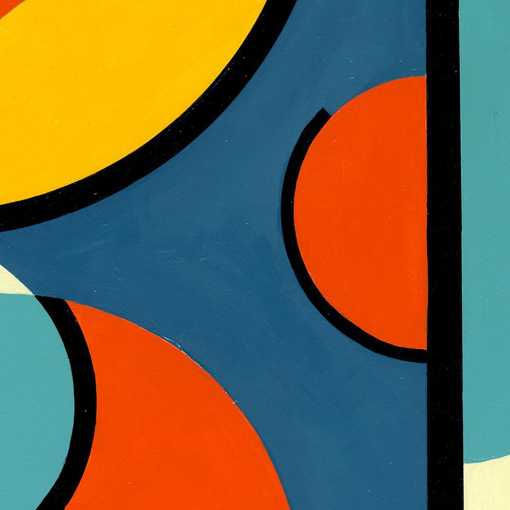 Autographique 1, Contemporary Geometric Abstract Acrylic Painting on Canvas For Sale 4