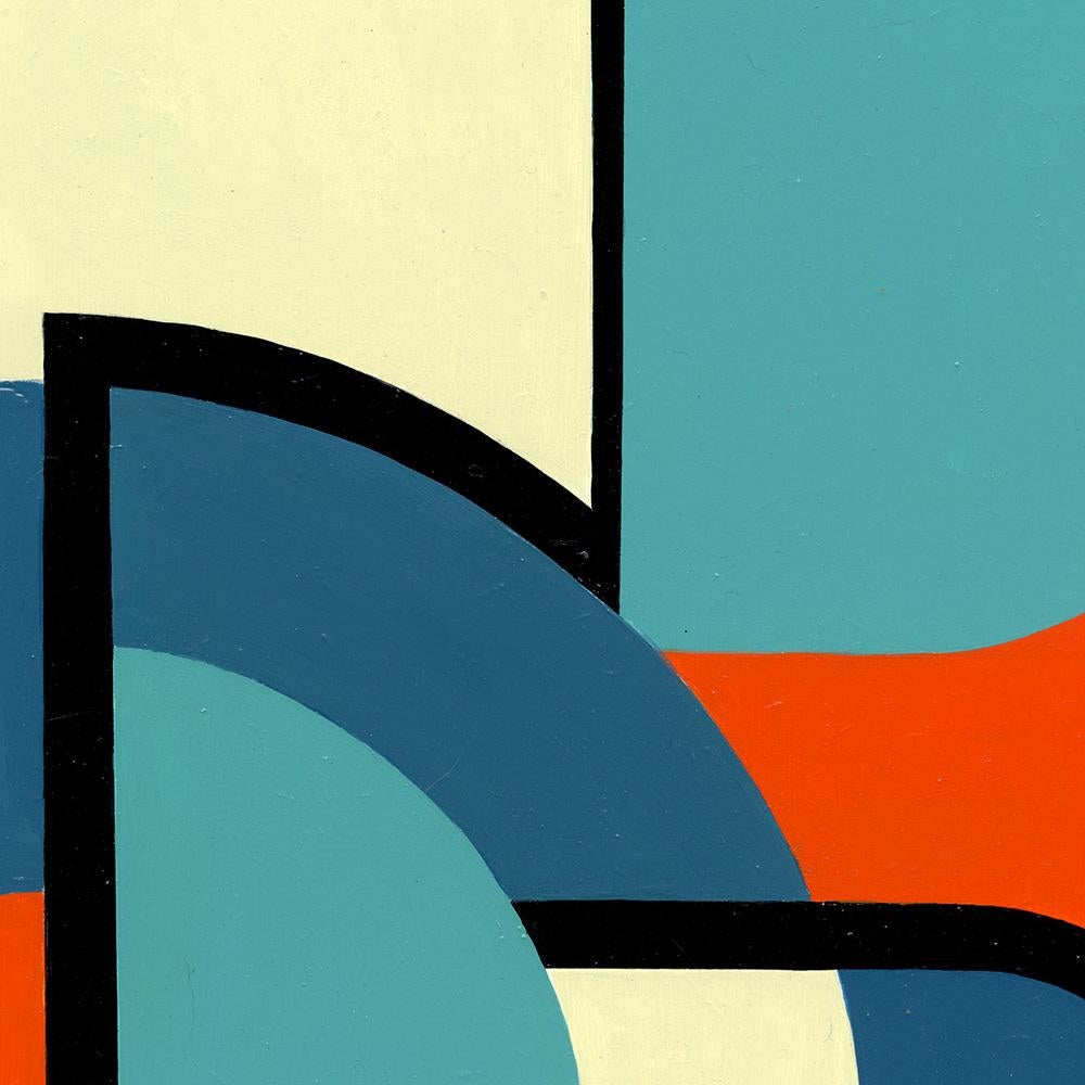 Autographique 1, Contemporary Geometric Abstract Acrylic Painting on Canvas For Sale 6