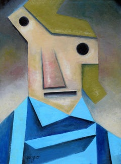 "Castor Trump", Neue Constructivist Abstract Portrait Acrylic Painting