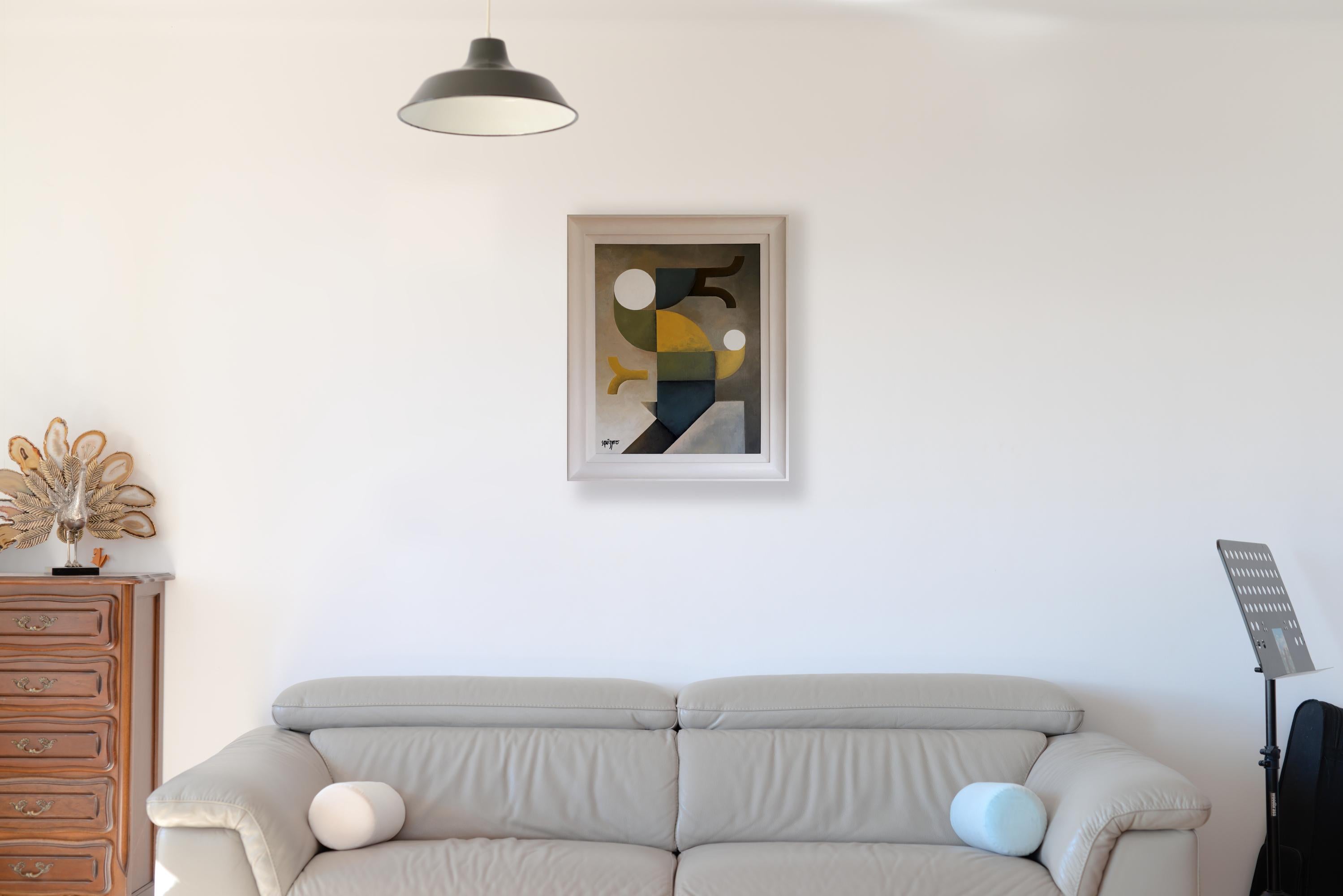 Changer d'air (Aire fresco), Pintura acrílica abstracta contemporánea enmarcada en venta 1
