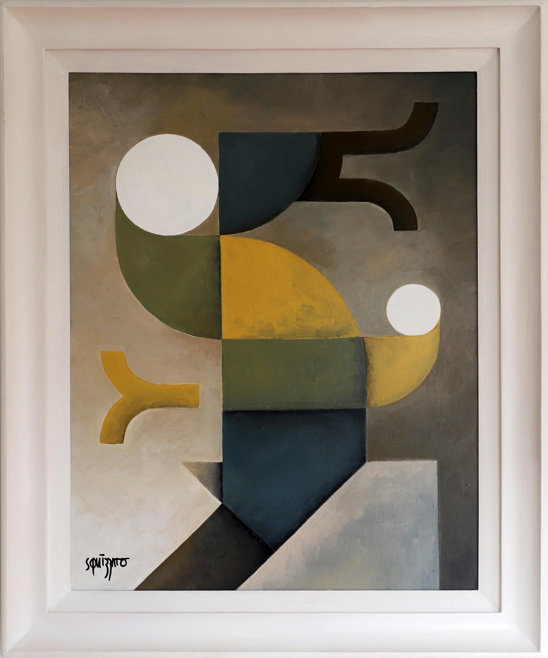 Changer d'air, peinture acrylique abstraite contemporaine encadrée